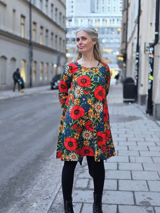 Rino A - linjeklänning Bukett - Rino Design Sthlm