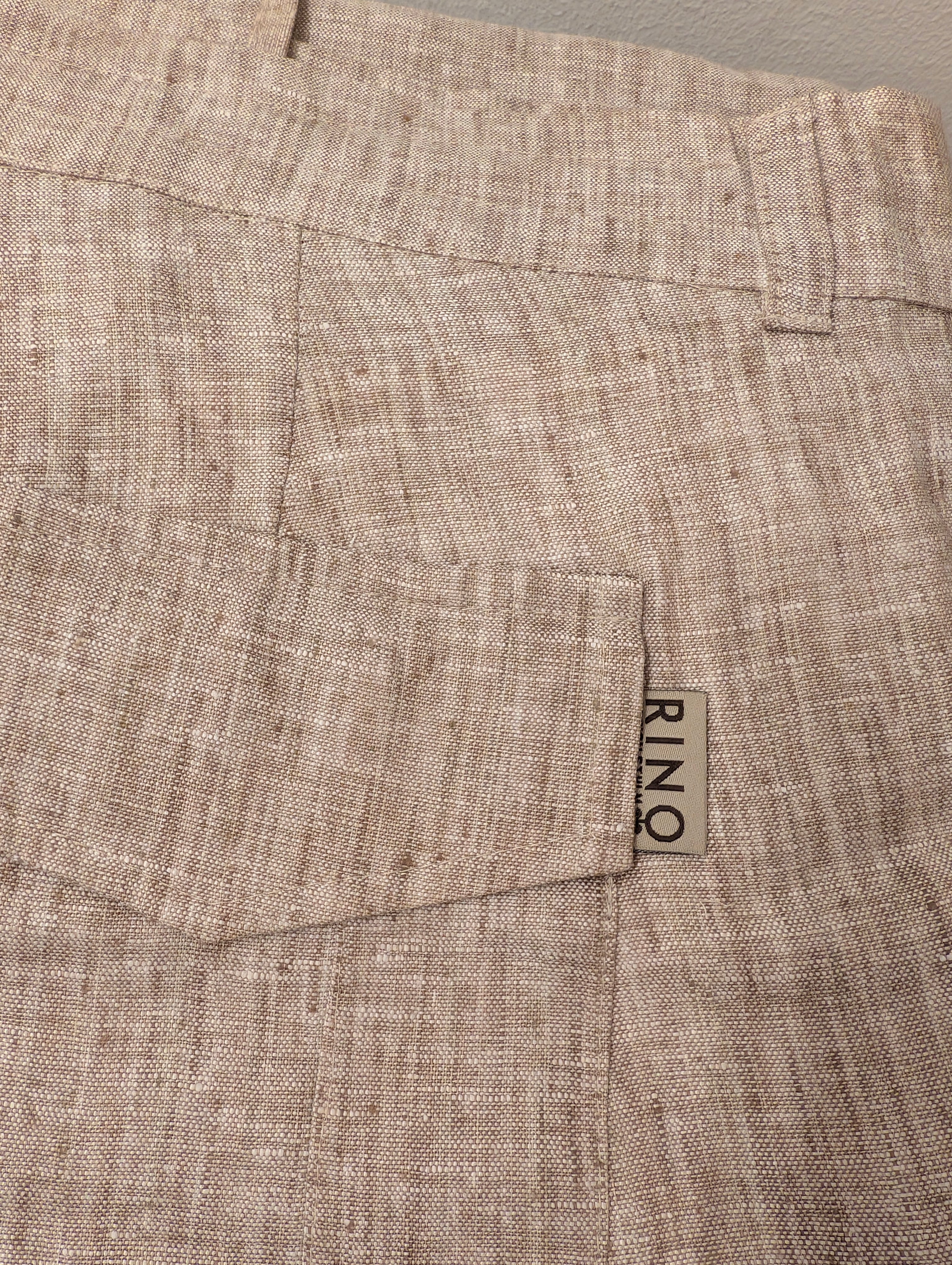 Byxor 100% Linne Beige | Rino Man