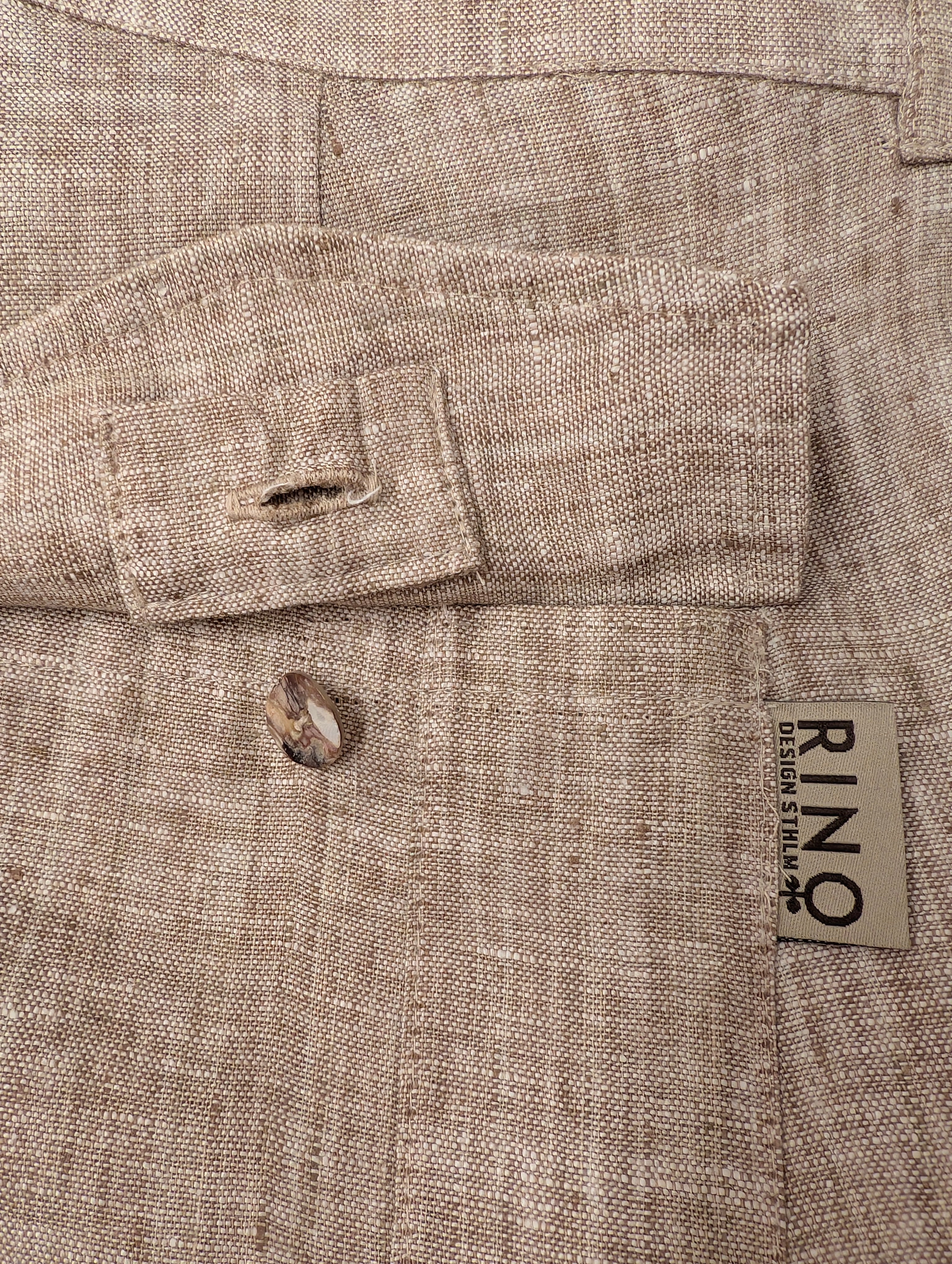 Byxor 100% Linne Beige | Rino Man