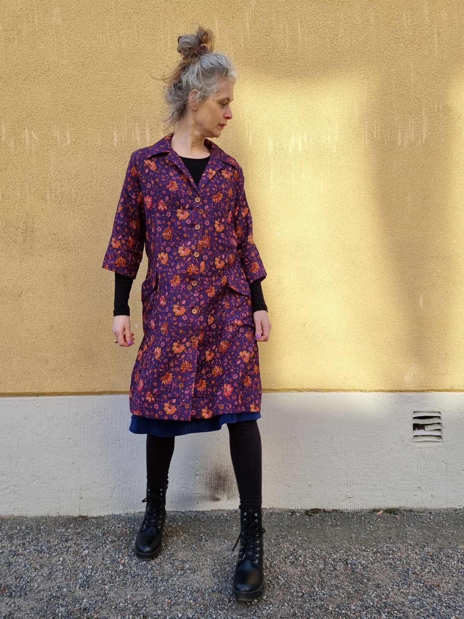 Rockklänning / Städrock Muslin Lila | Rino Klänning i S från Rino Design Sthlm