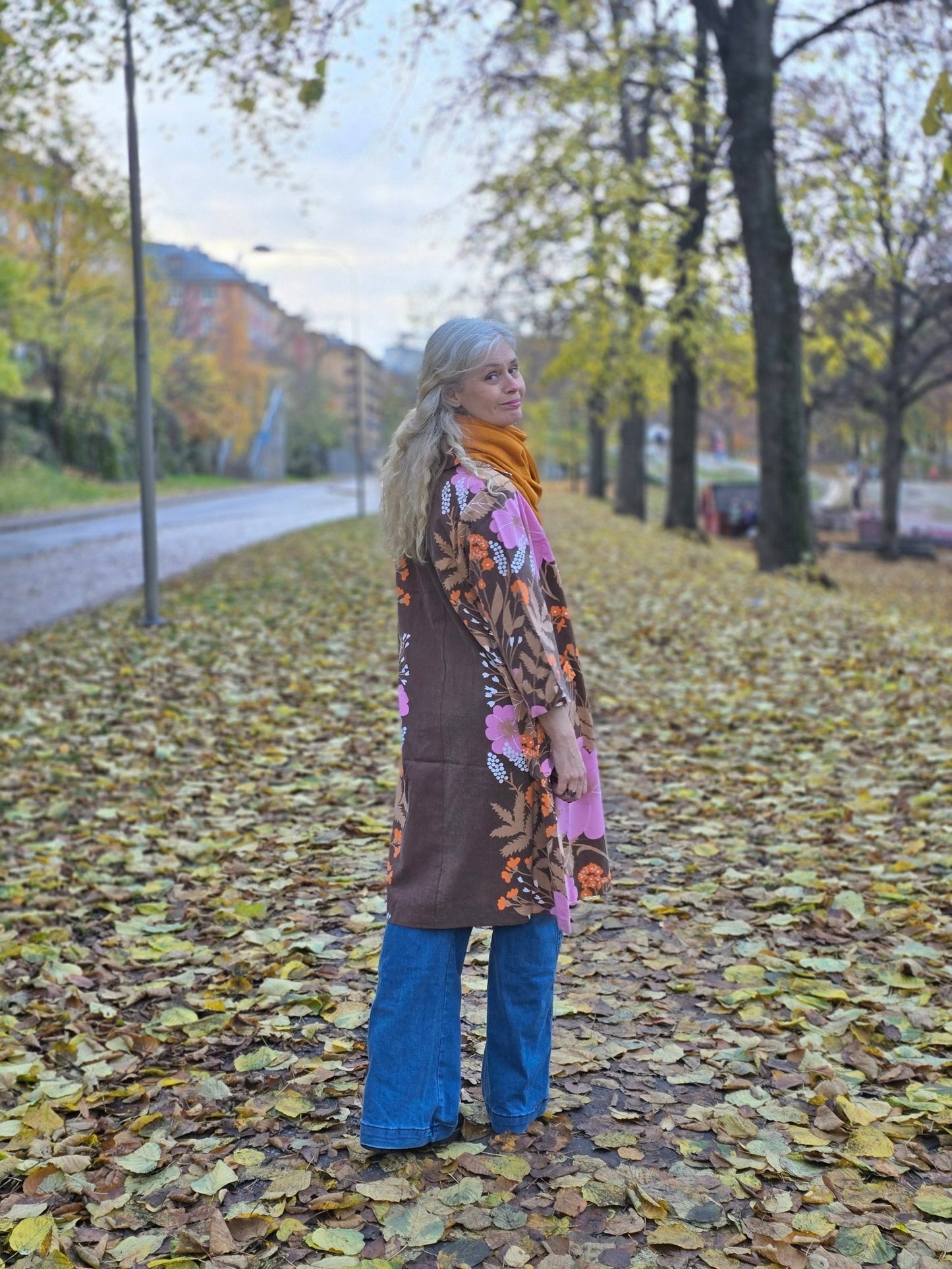 Rockklänning / Städrock Retro Blomma - Rino Design Sthlm