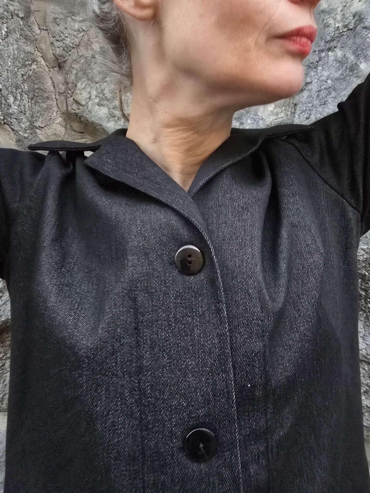 Rockklänning / Städrock Svart Denim | Rino Klänning i S från Rino Design Sthlm