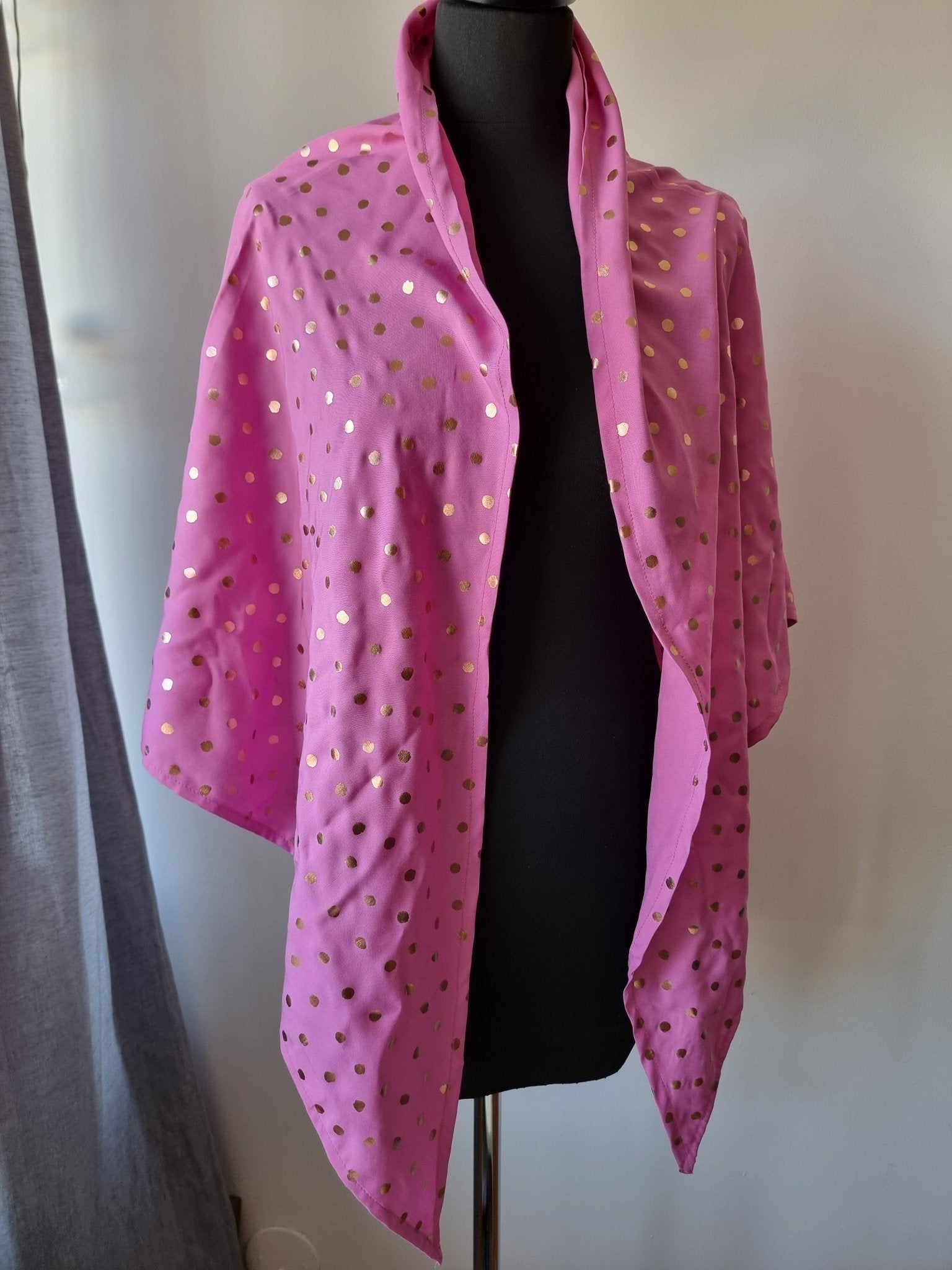 Sjal trekant Rosa/guld | Rino Sjal i Mindre från Rino Design Sthlm