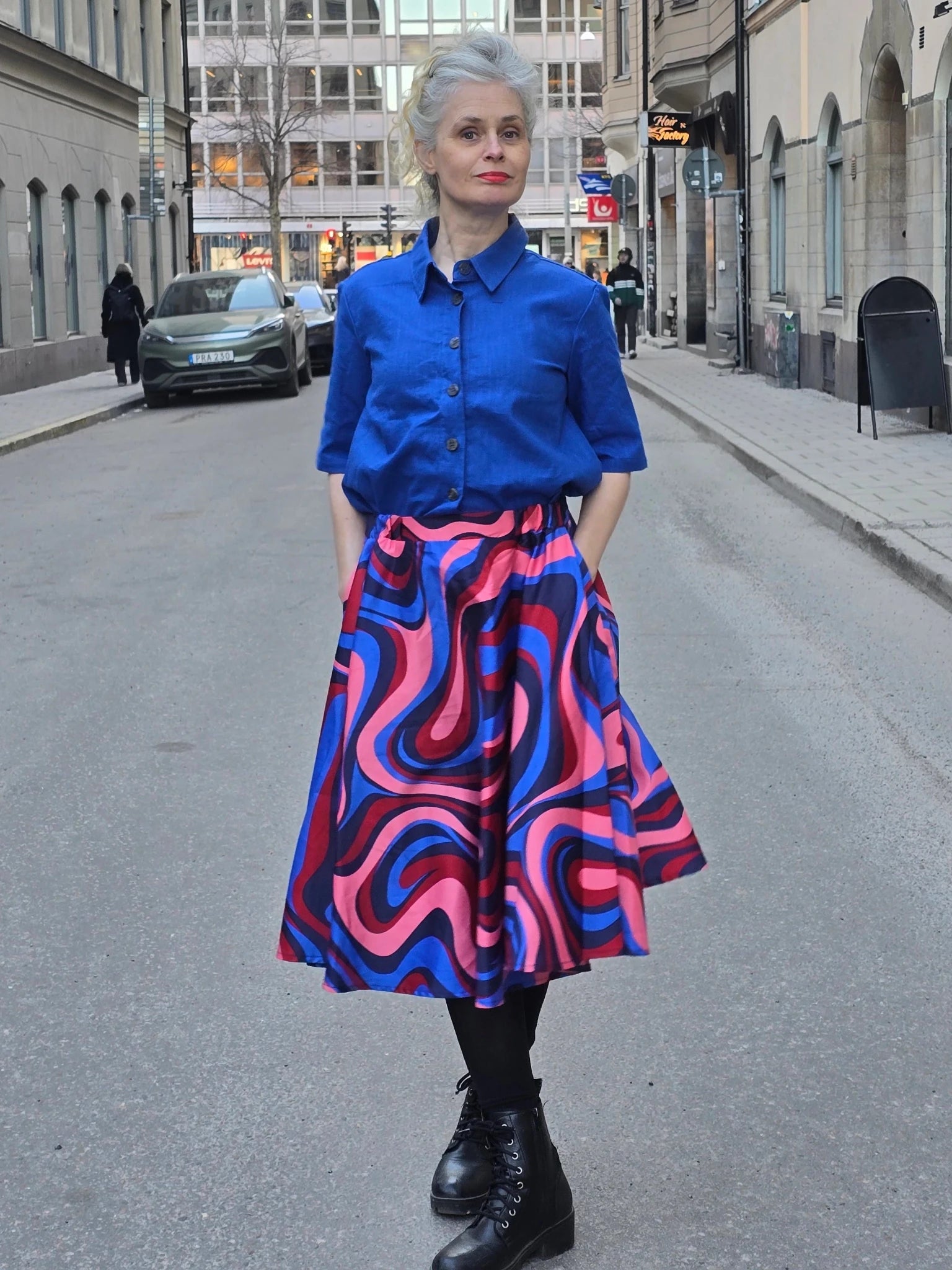 Snurrkjol Grafisk | Rino Snurrkjol i S från Rino Design Sthlm