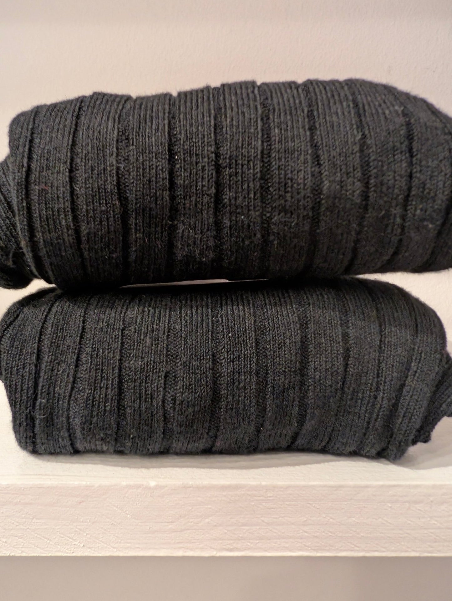 Strumpbyxor Bomull Svart ribbade - Rino Design Sthlm