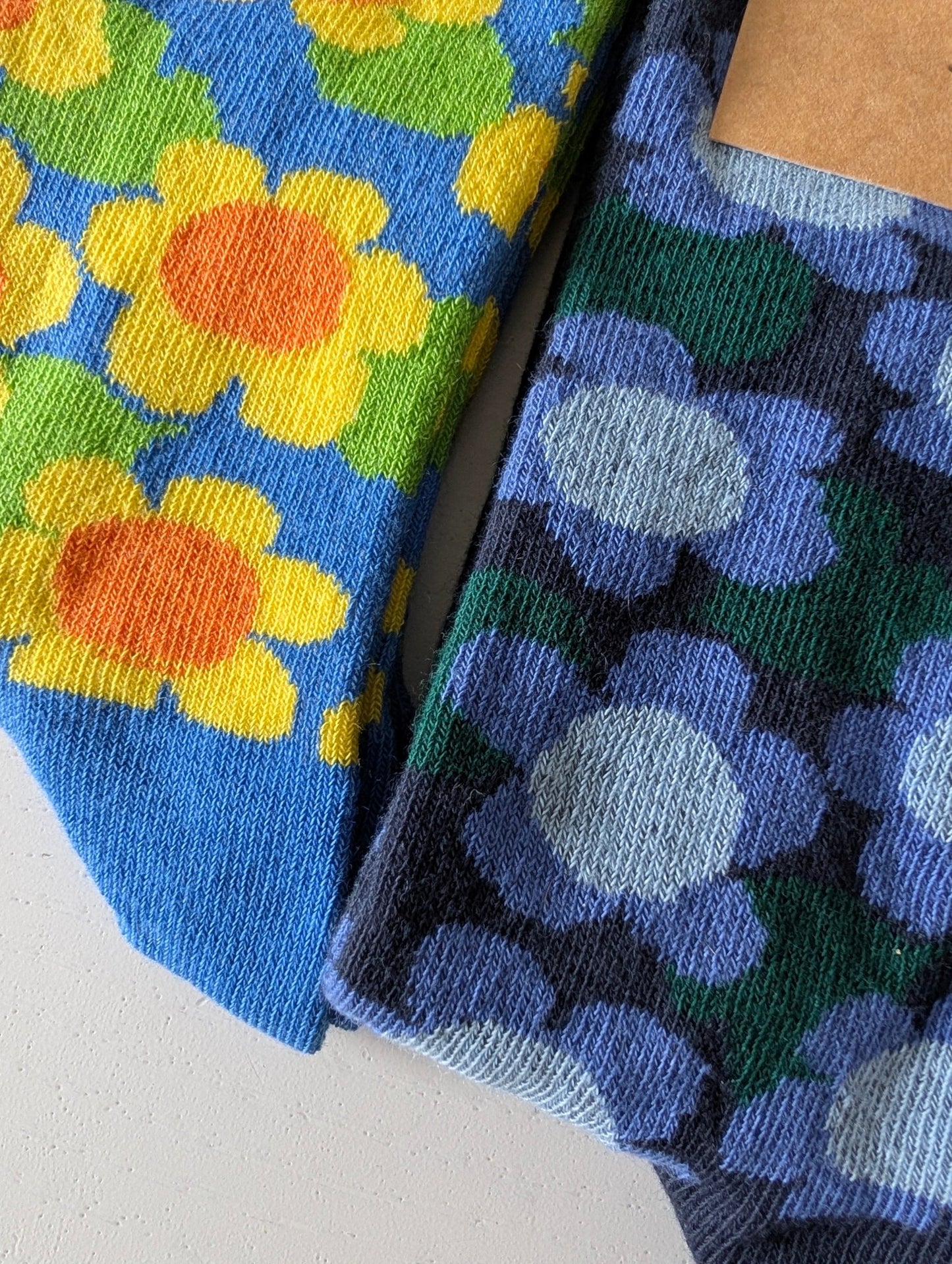 Strumpor 2 - pack Blå Solblomma - Rino Design Sthlm