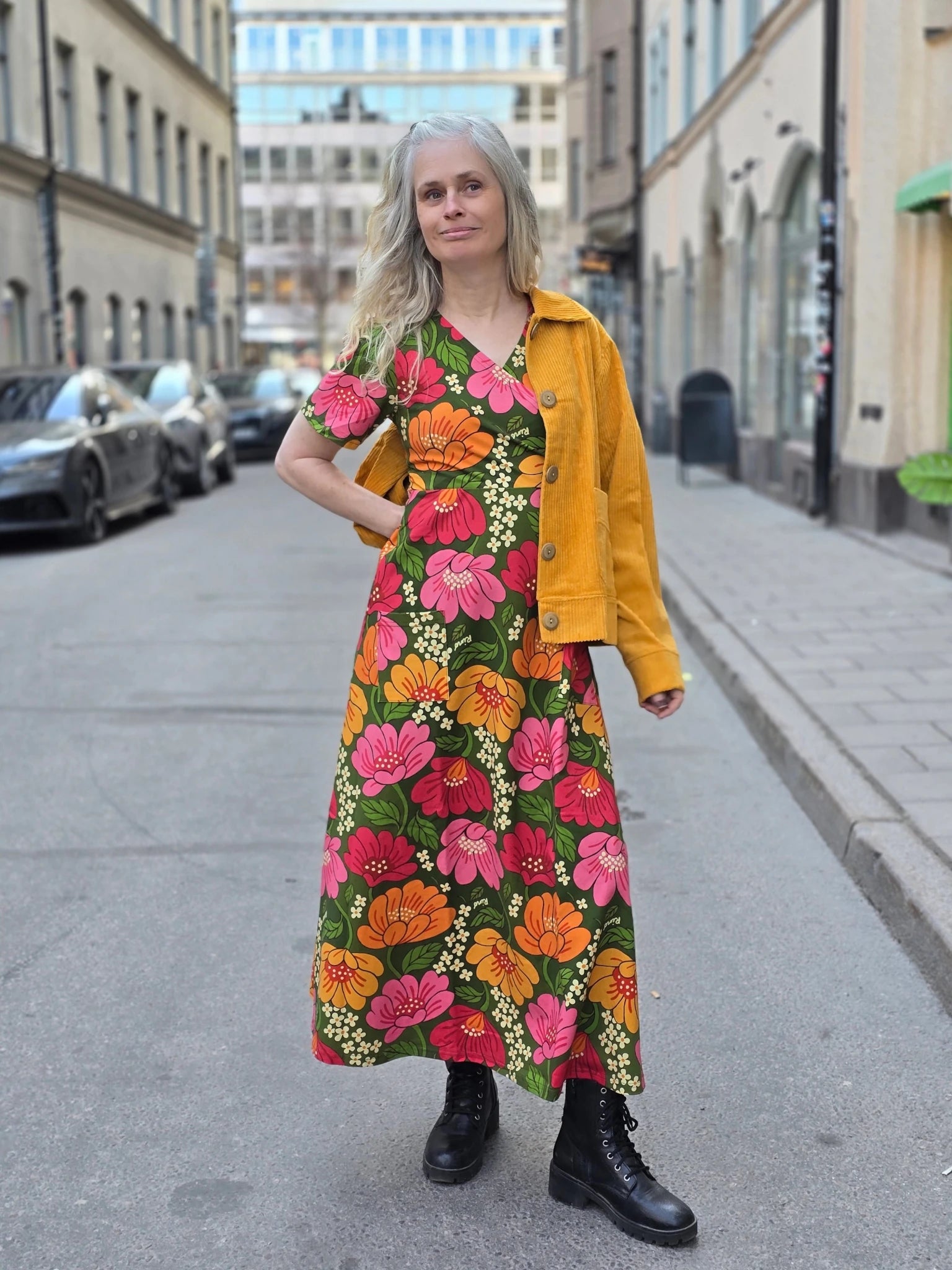 Trikåklänning lång Siwan Sommar | Rino Klänning i S från Rino Design Sthlm