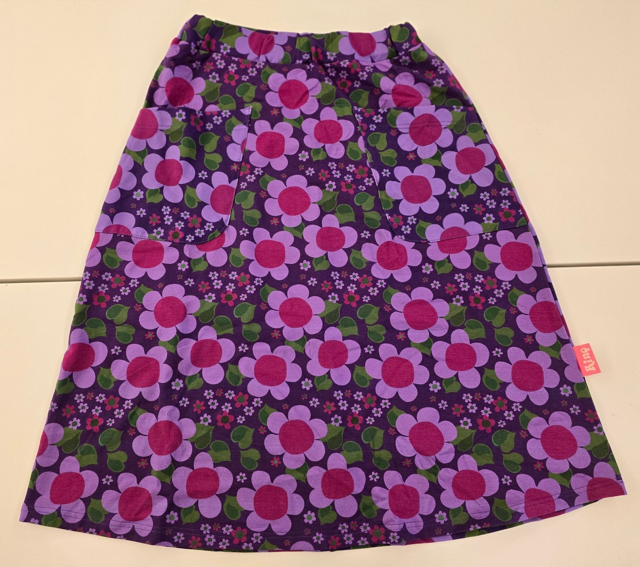 Kjol Eko - trikå Lila Solblomma | Rino Kjol i S från Rino Design Sthlm