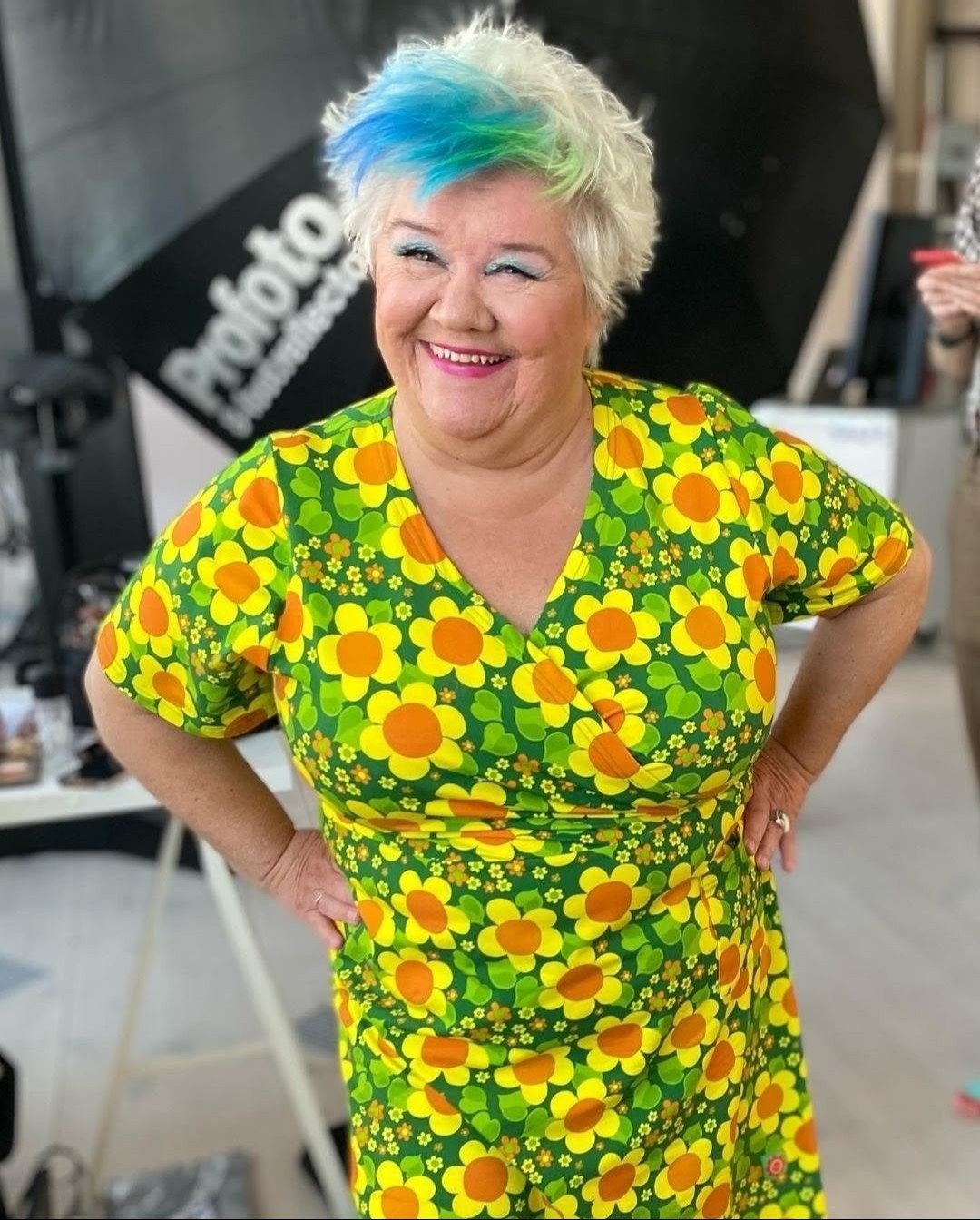 Trikåklänning Solblomma gul - Rino Design Sthlm