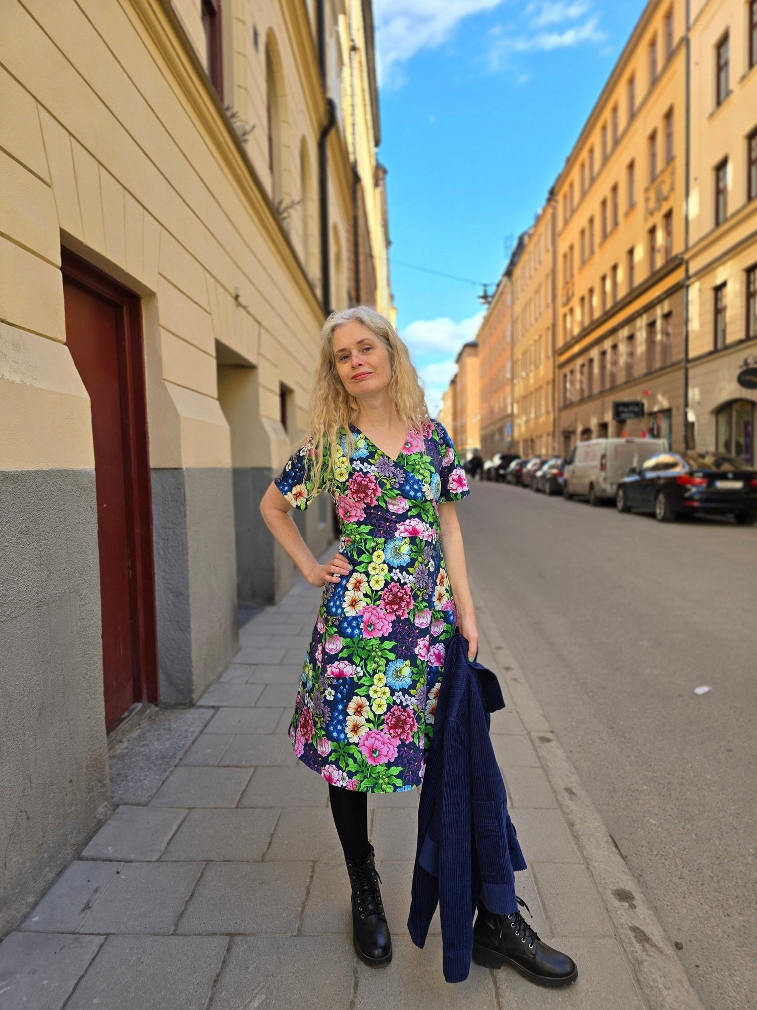 Trikåklänning Trädgård Kort - Rino Design Sthlm
