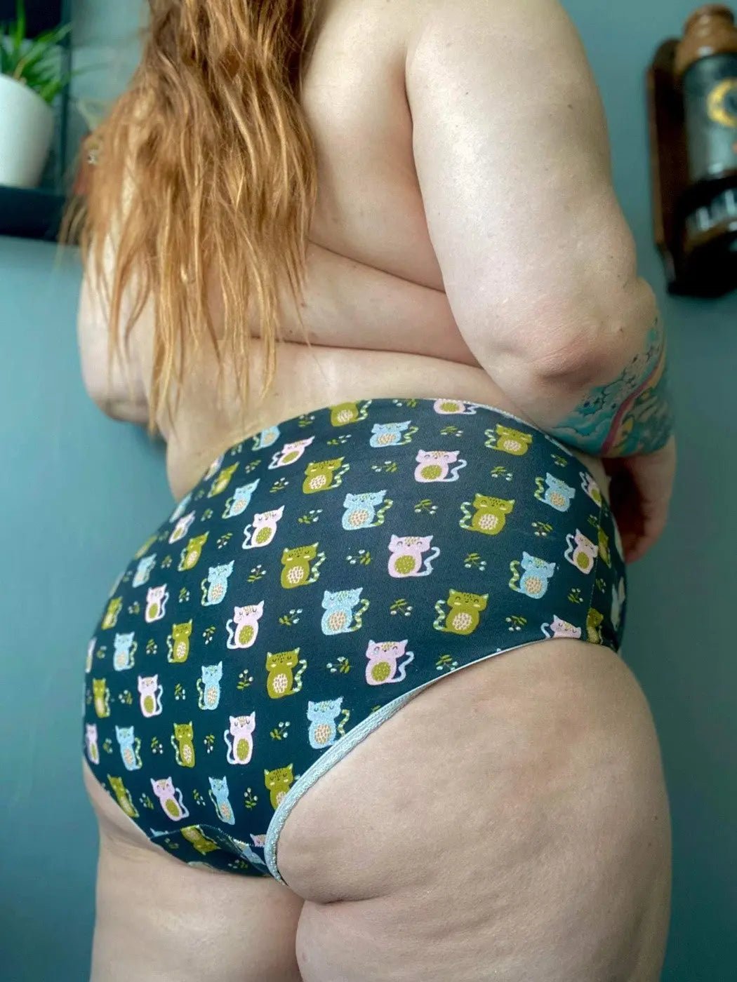 Trosor Glitterkatt Blågrå | Rino Trosor i S från Rino Design Sthlm