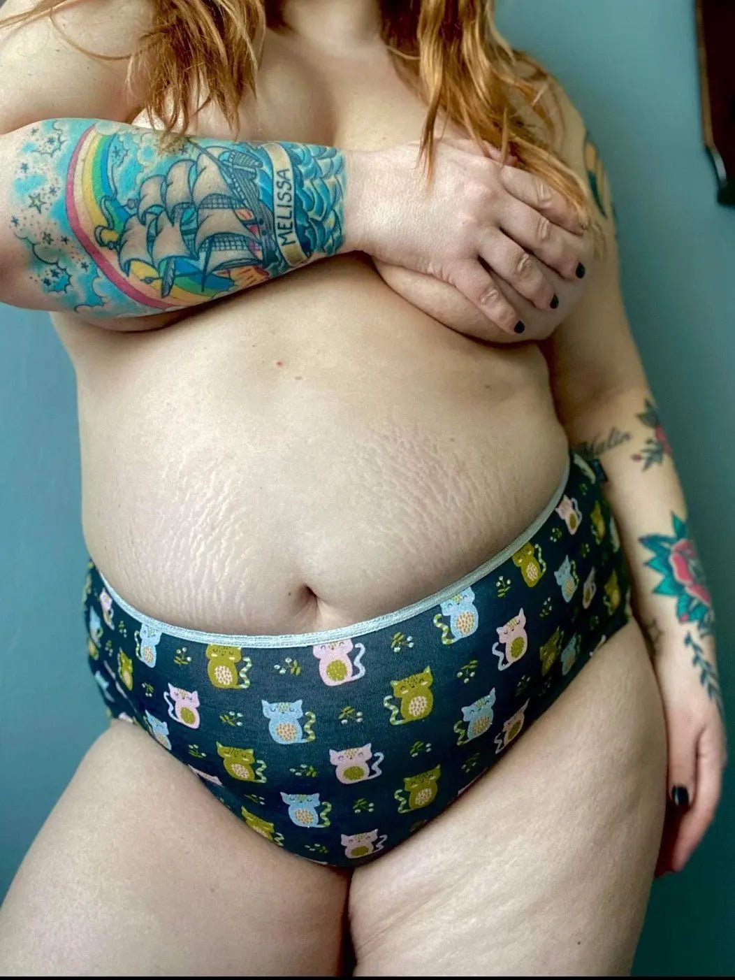 Trosor Glitterkatt Blågrå | Rino Trosor i S från Rino Design Sthlm