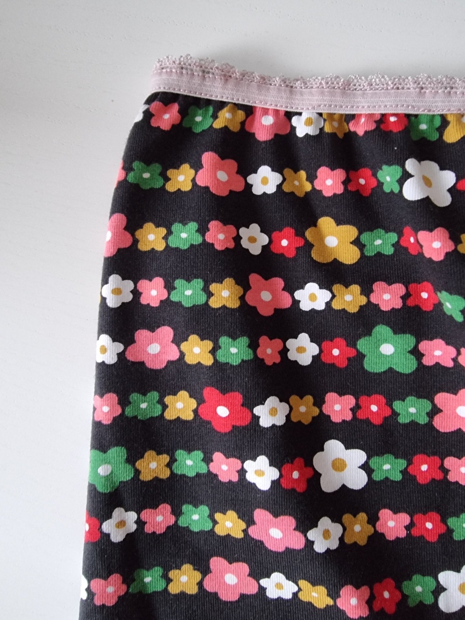 Trosor med ben Retroblomma bomullstrosor | Rino Trosor i S från Rino Design Sthlm