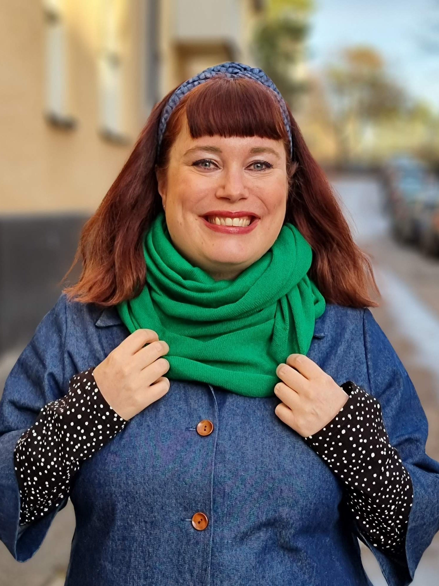 Tubsjal Ull Klargrön | Rino Sjal i One size från Rino Design Sthlm