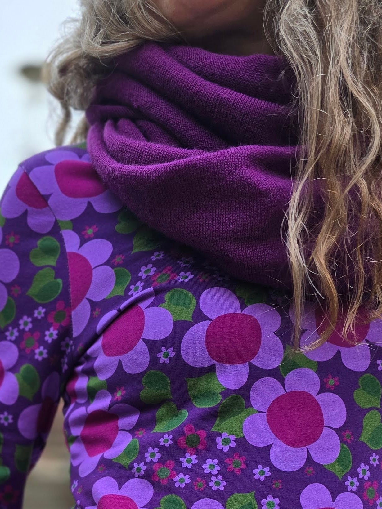 Tubsjal Ull Amestist lila | Rino Sjal i One size från Rino Design Sthlm