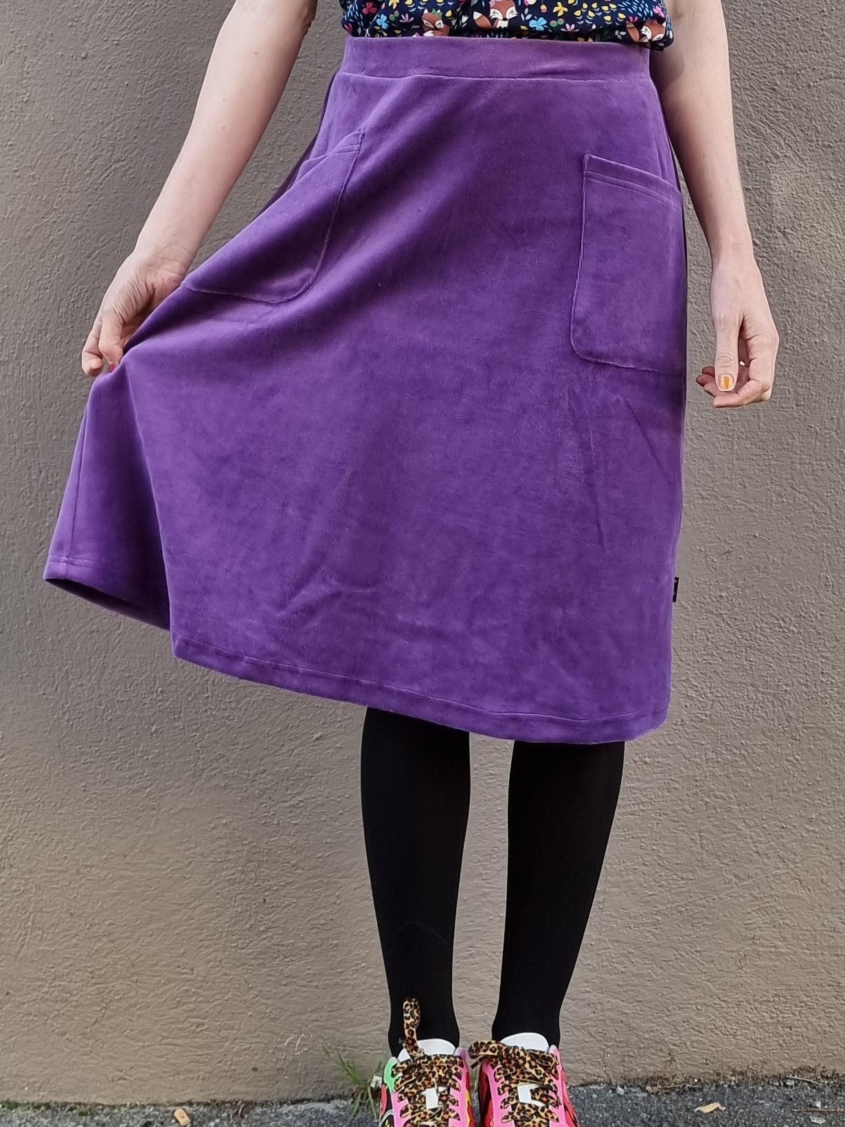 Velourkjol ljuslila | Rino Kjol i S från Rino Design Sthlm