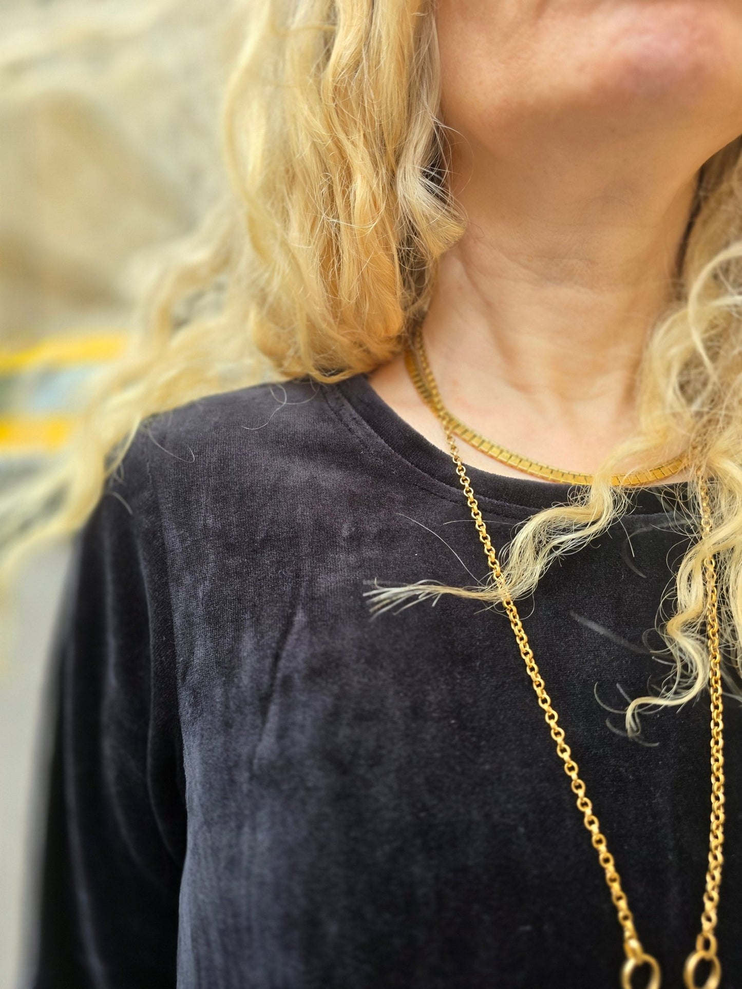 Velourklänning A - linjeklänning Svart - Rino Design Sthlm