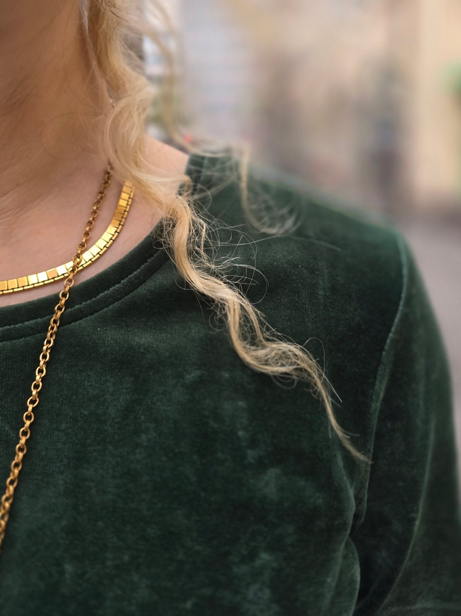 Velourklänning Kamomill Grön - Rino Design Sthlm