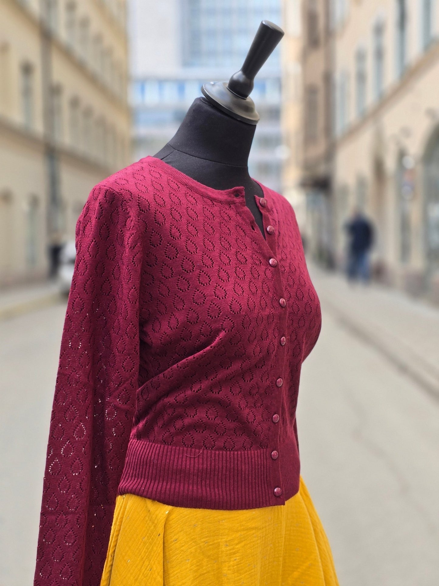 Vinröd Kofta - Rino Design Sthlm