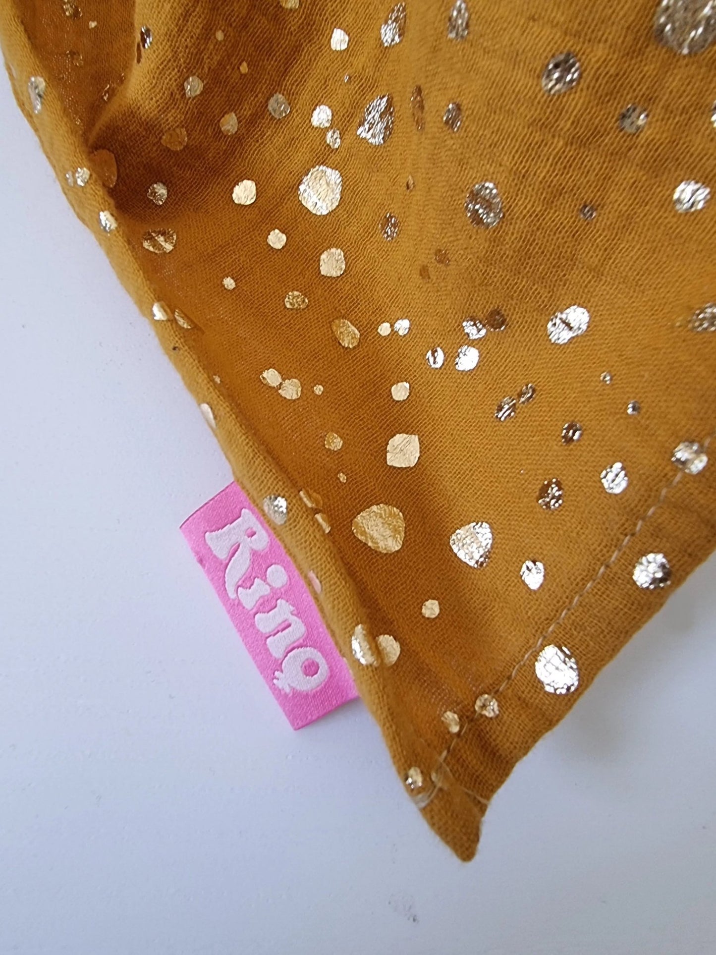 Muslinsjal Gul/guld - Rino Design Sthlm