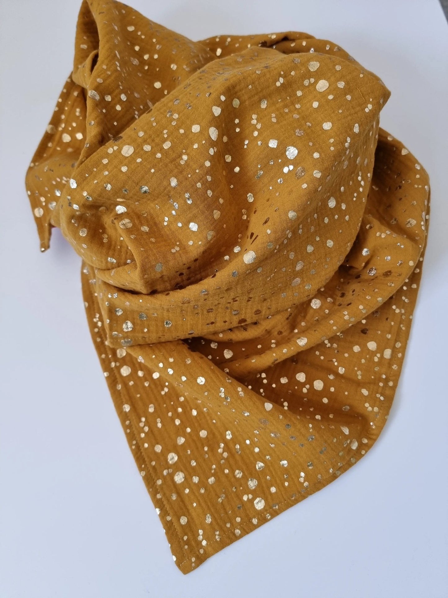 Muslinsjal Gul/guld - Rino Design Sthlm