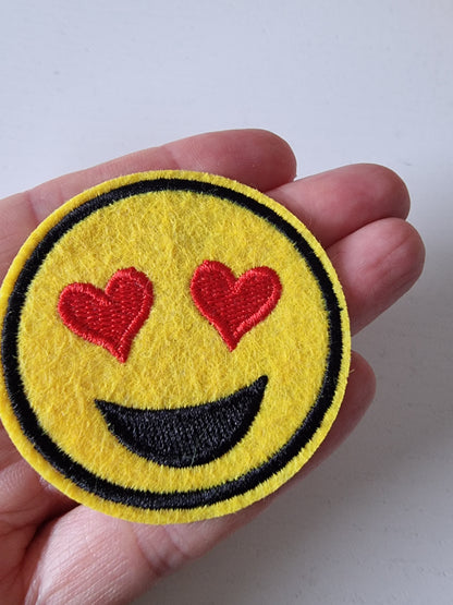 Emoji patch Hjärtan - Rino Design AB