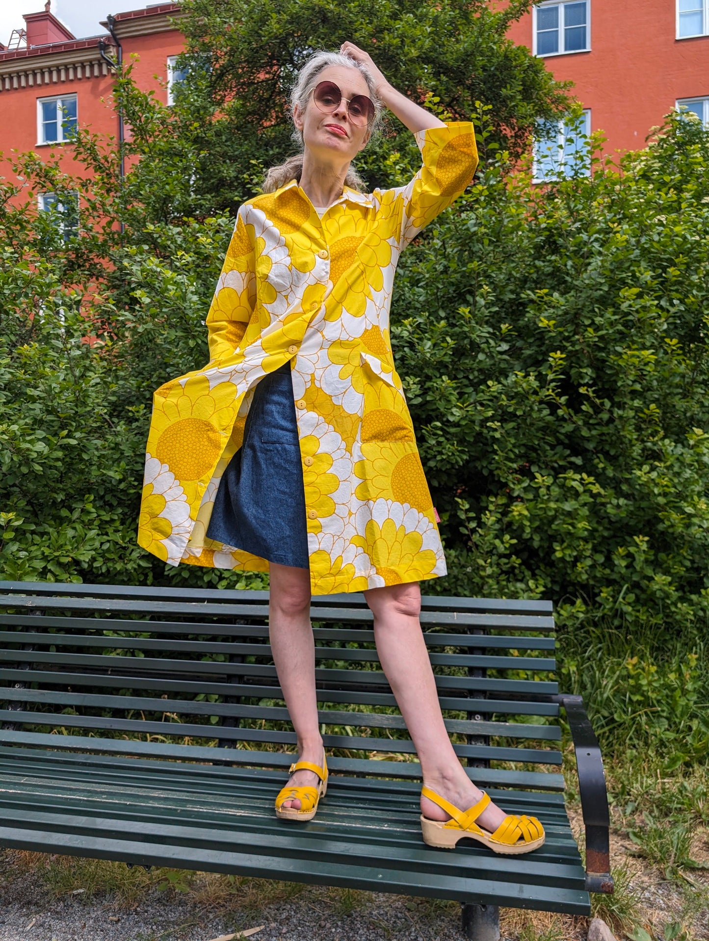 Coat dress Göta yellow