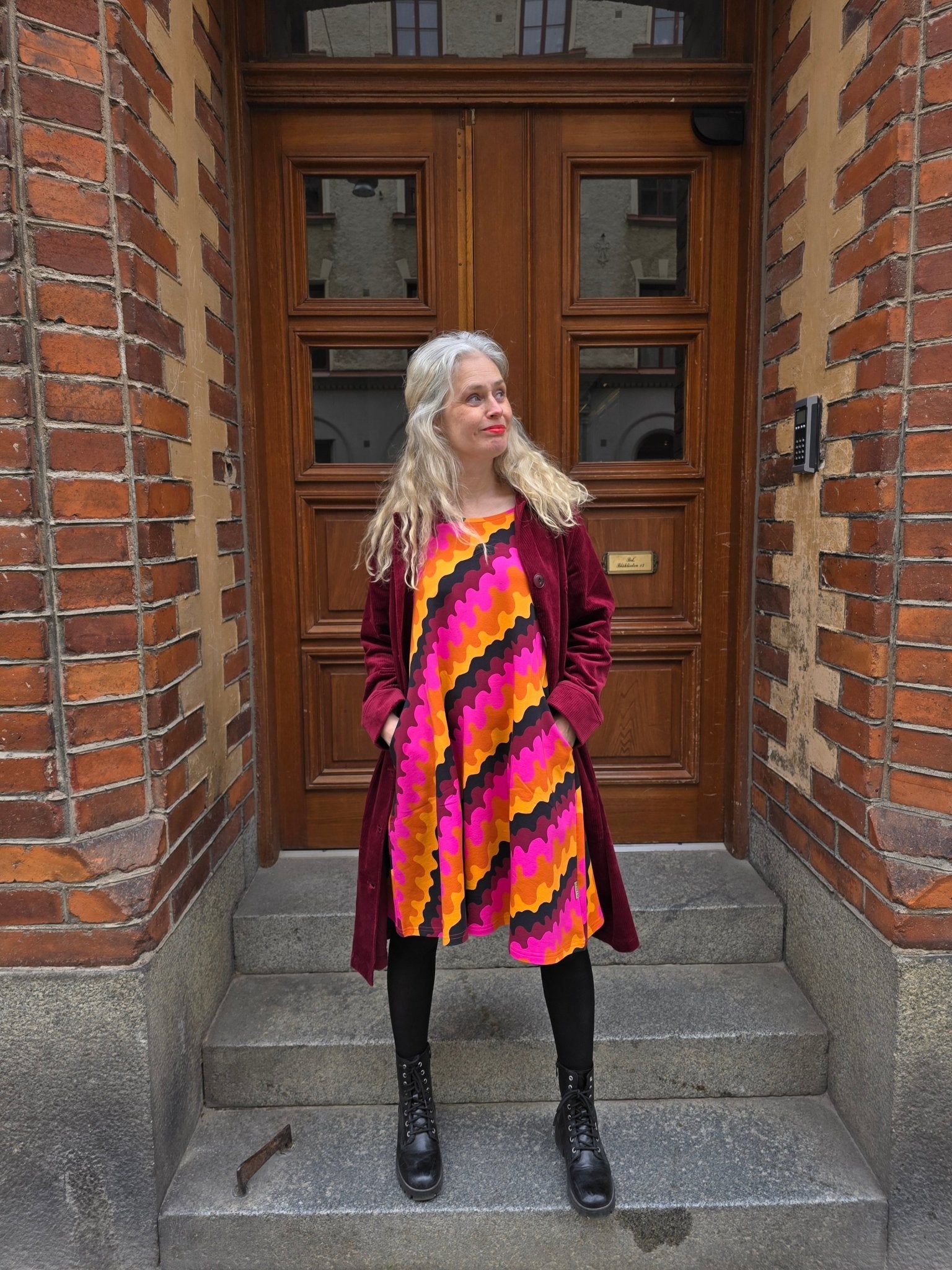 Klänning A - linje Krusning | Rino Klänning i S från Rino Design Sthlm