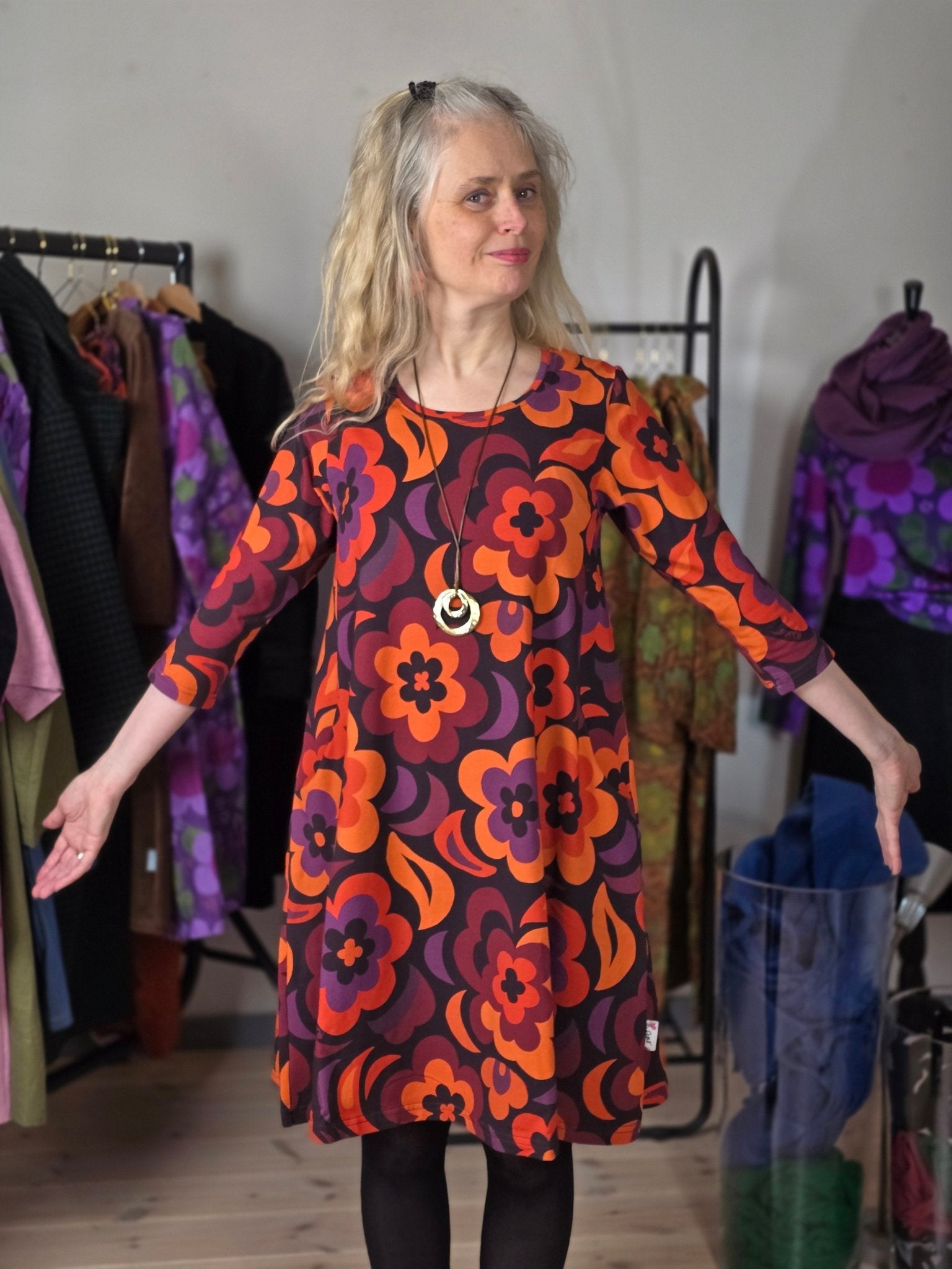 Klänning A - linje Månblomma | Rino Klänning i S från Rino Design Sthlm