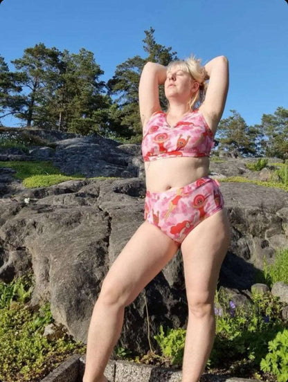Bikinitopp Kvinnor som vågar Rosa - Rino Design Sthlm