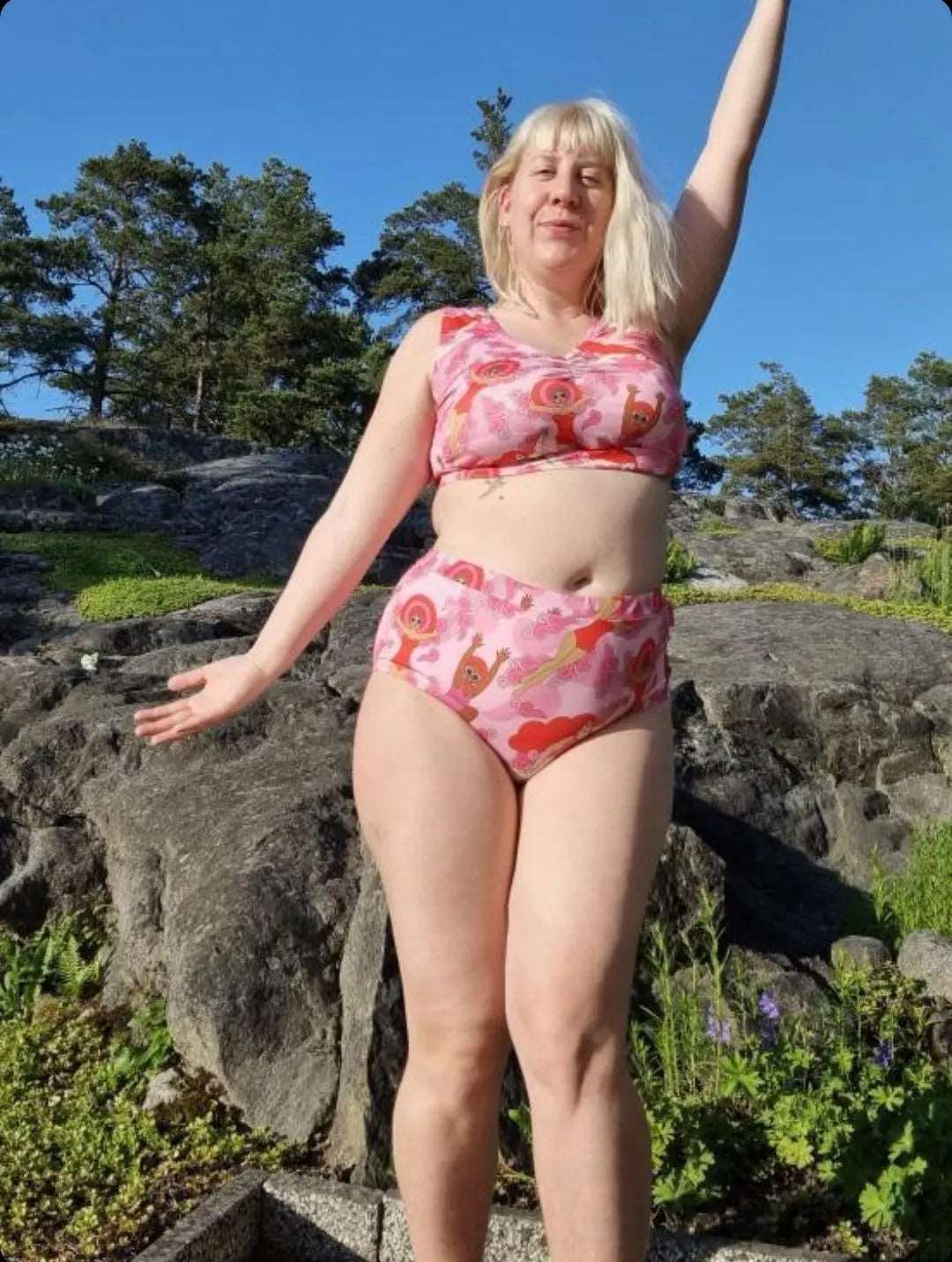 Bikinitopp Kvinnor som vågar Rosa - Rino Design Sthlm