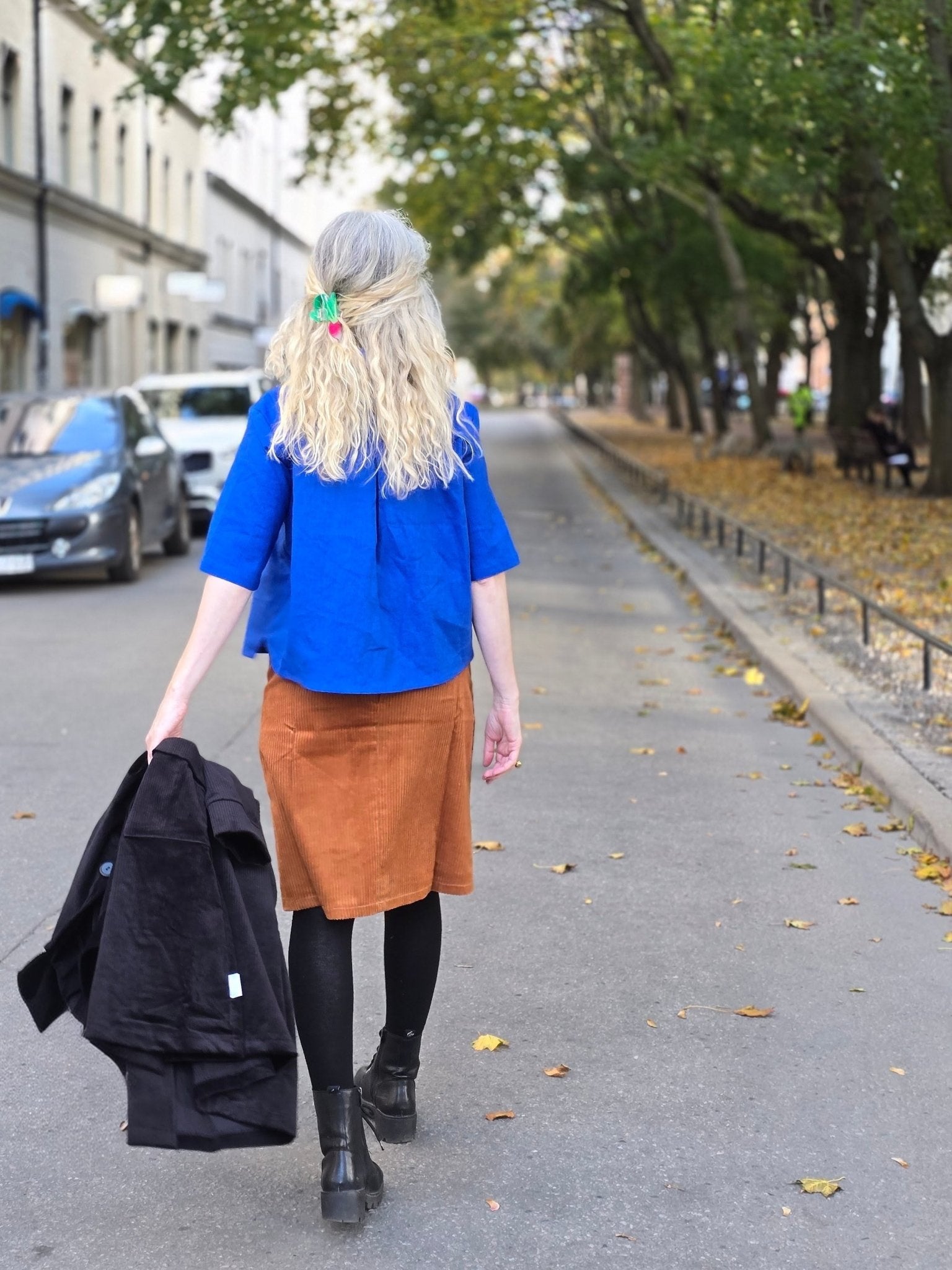 Blus Linne Klarblå | Rino Blus i S från Rino Design Sthlm