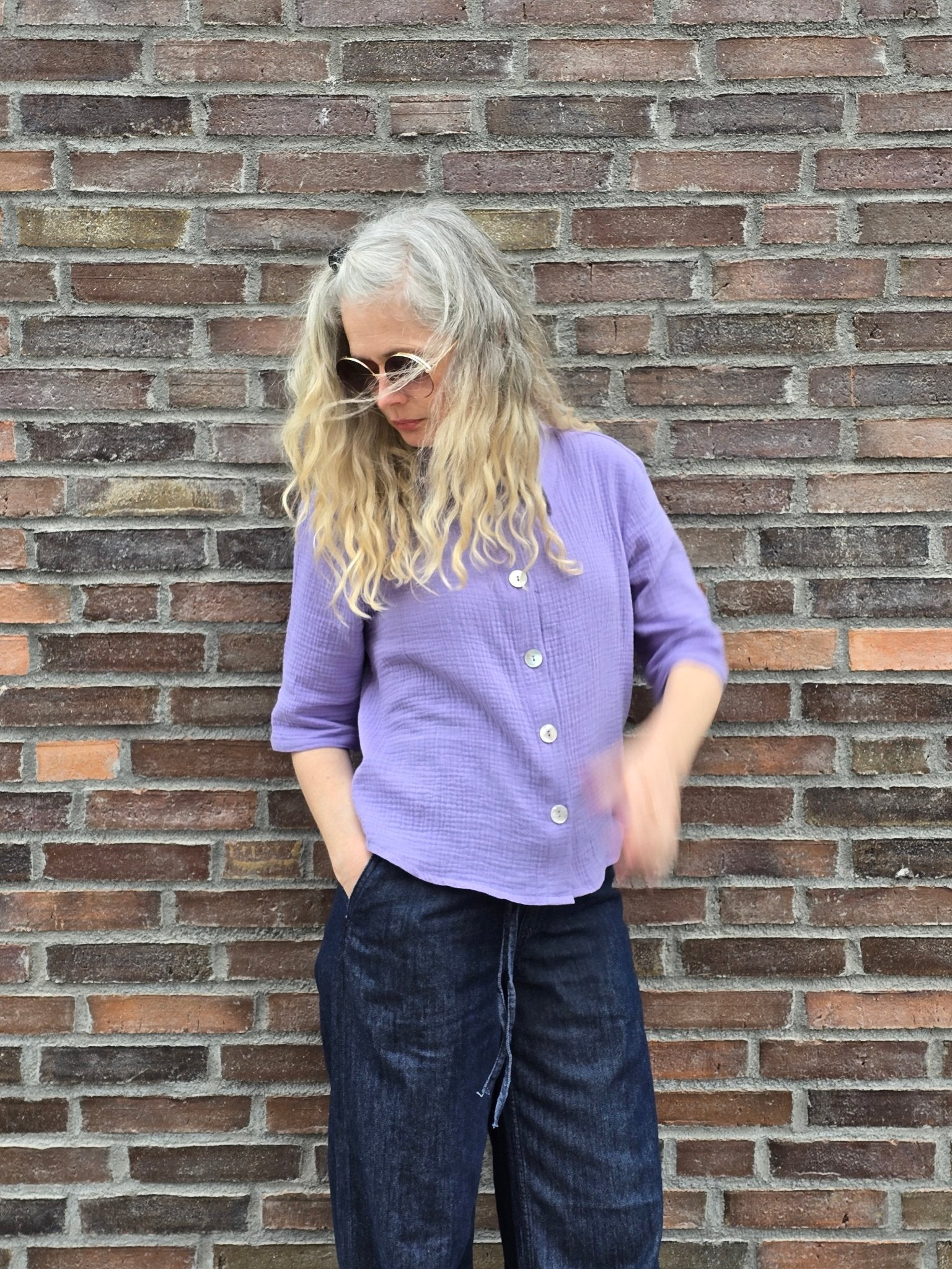 Blus Ljuslila Muslin | Rino Blus i S från Rino Design Sthlm