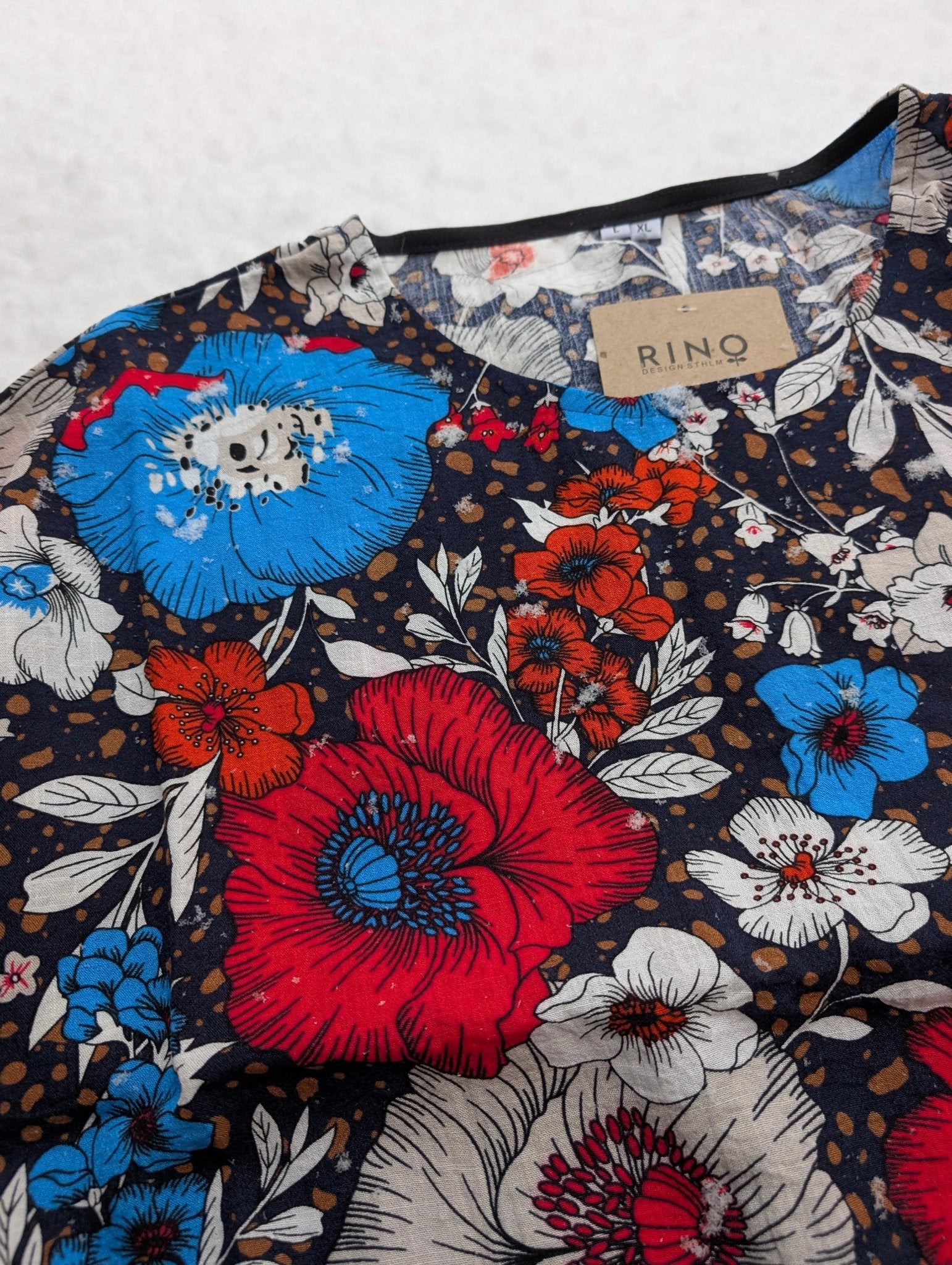 Box - blus dam – Blå Blomma - Rino Design Sthlm