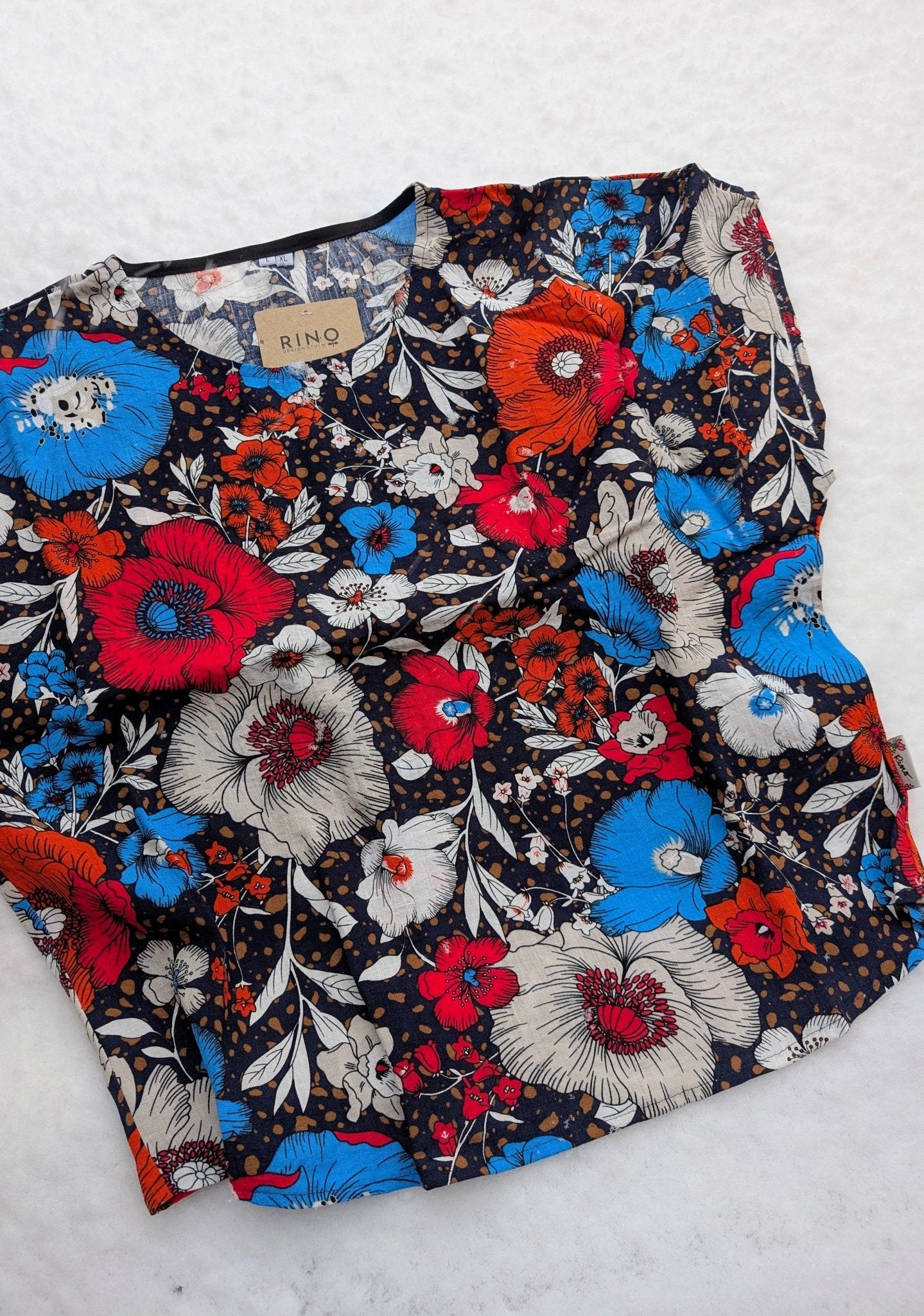 Box - blus dam – Blå Blomma - Rino Design Sthlm