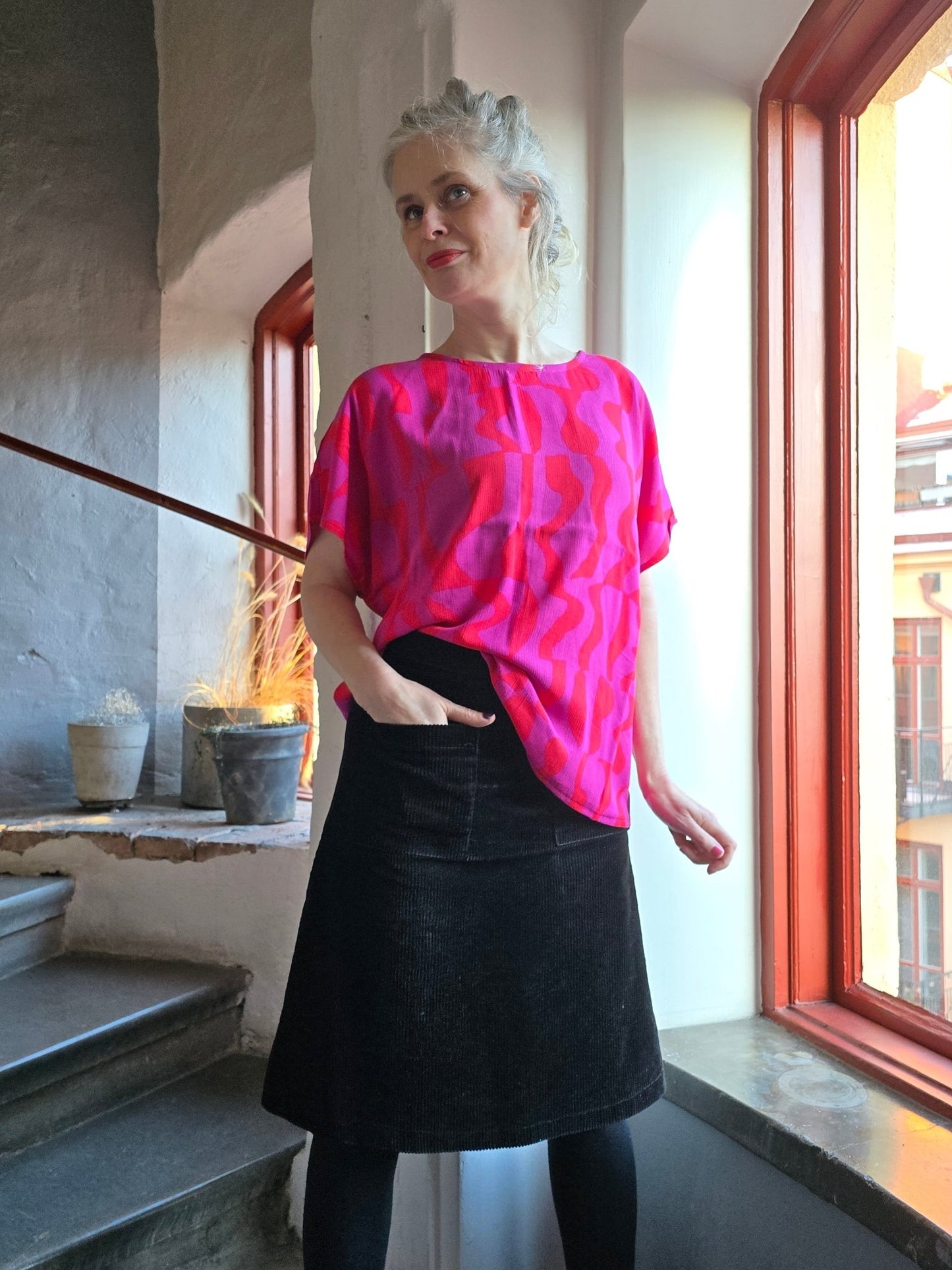 Box - blus dam – Cerise viskos - Rino Design Sthlm