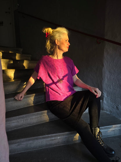 Box - blus dam – Muslin Brodyr Lila - Rino Design Sthlm