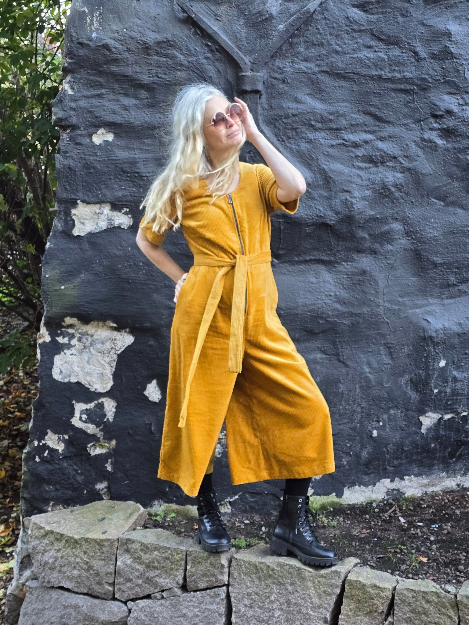 Byxdress Manchester Gul - Rino Design Sthlm