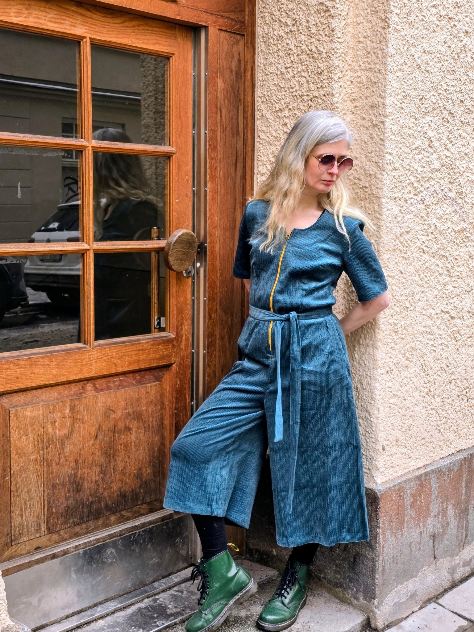 Byxdress Manchester Petrol | Rino Byxdress i S från Rino Design Sthlm