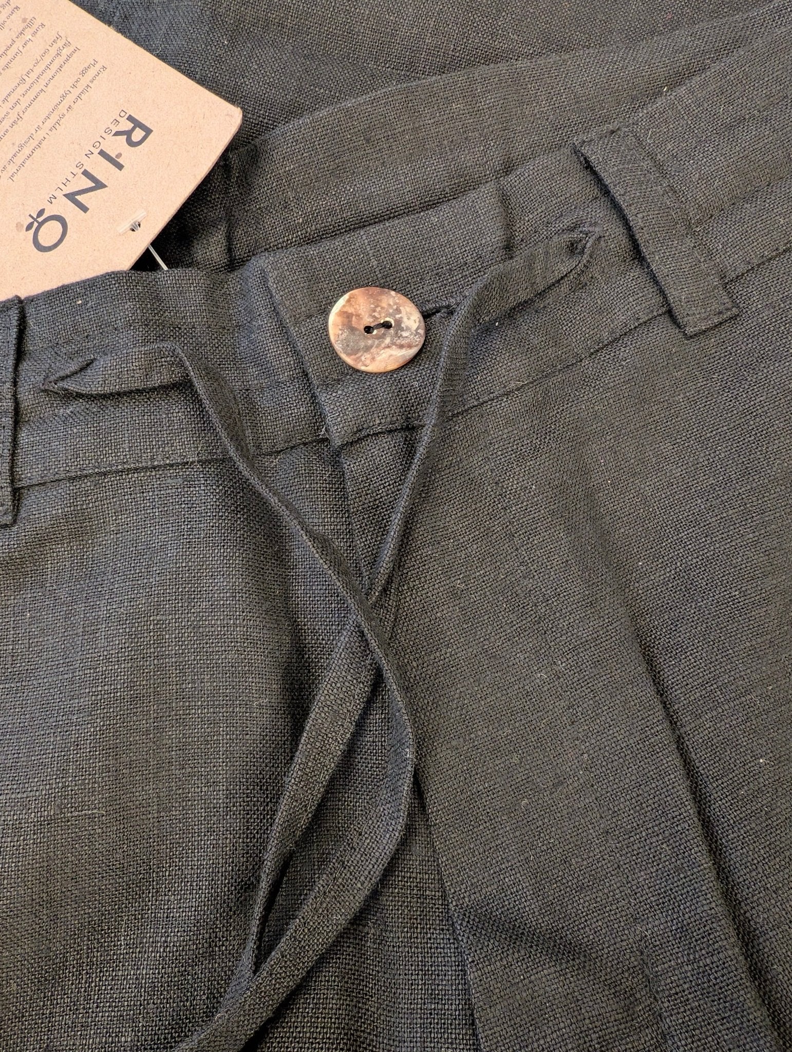 Byxor 100% Linne Svart | Rino Man Byxor i S från Rino Design Sthlm