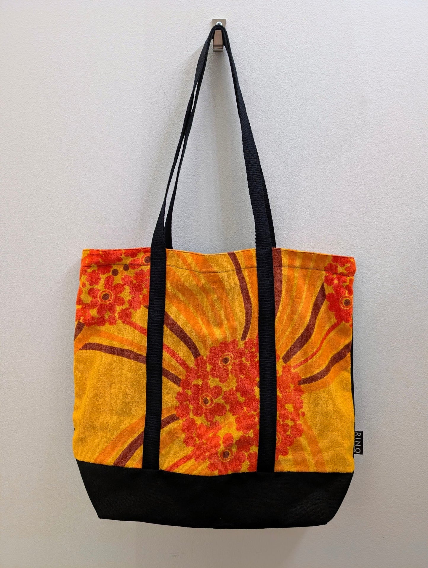 Cityväska stor Retrotyg gul frotte - Rino Design Sthlm