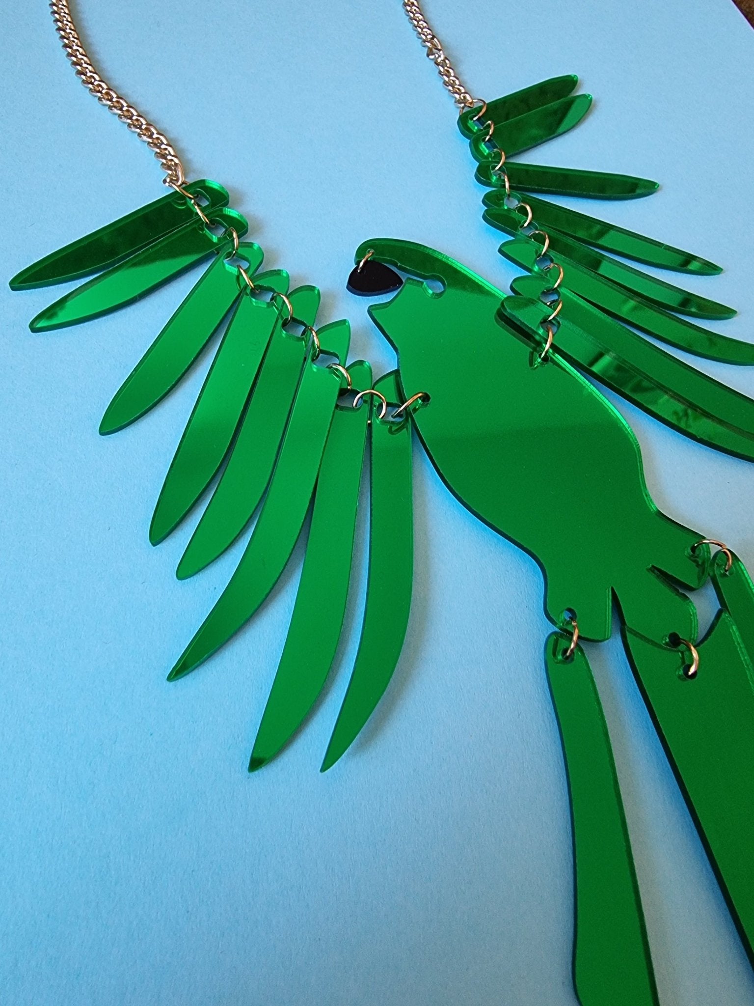 Halsband bird - statement halsband akryl - Rino Design Sthlm