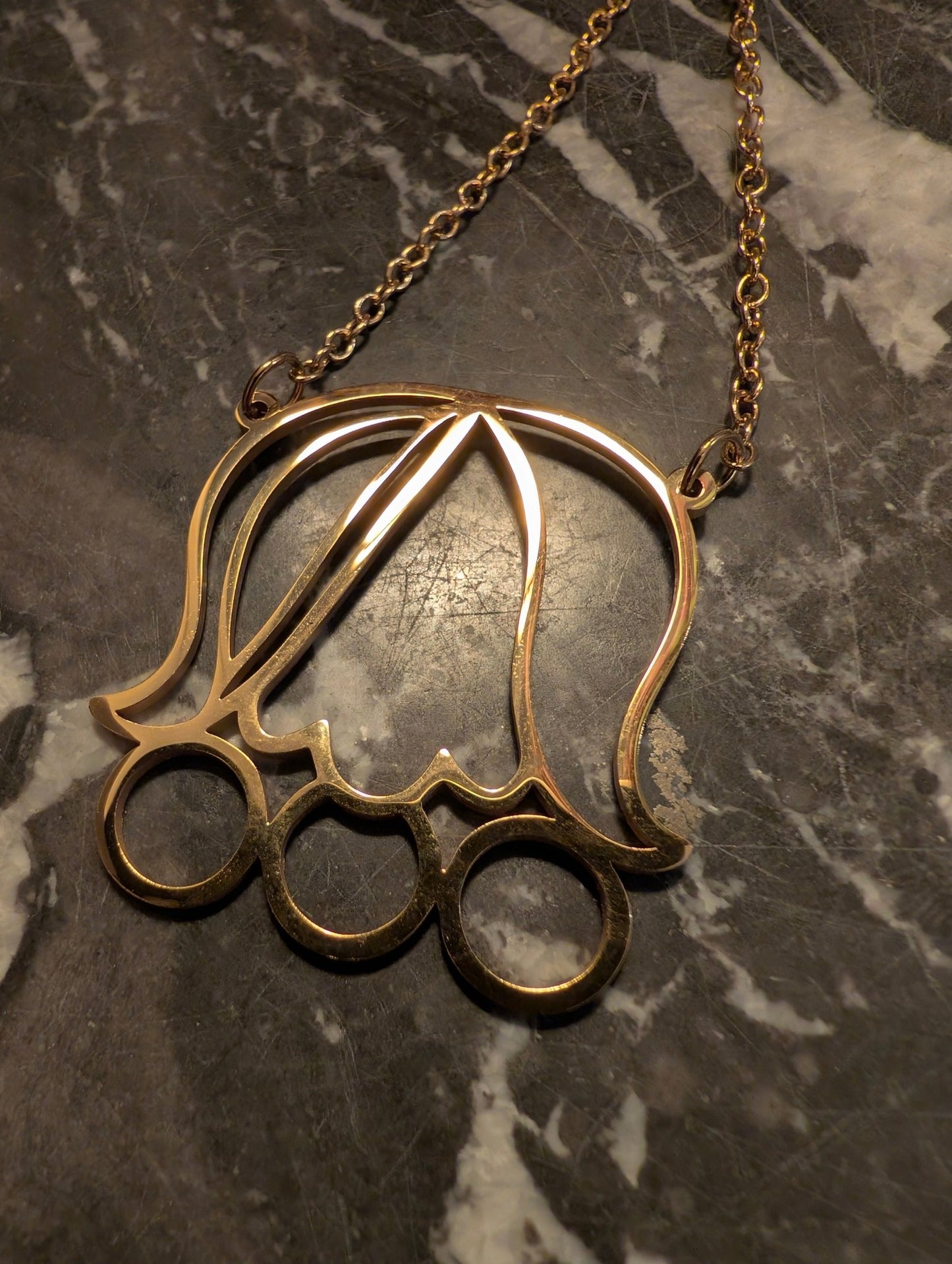 Halsband Tulpan guld mindre by Rino - Rino Design Sthlm