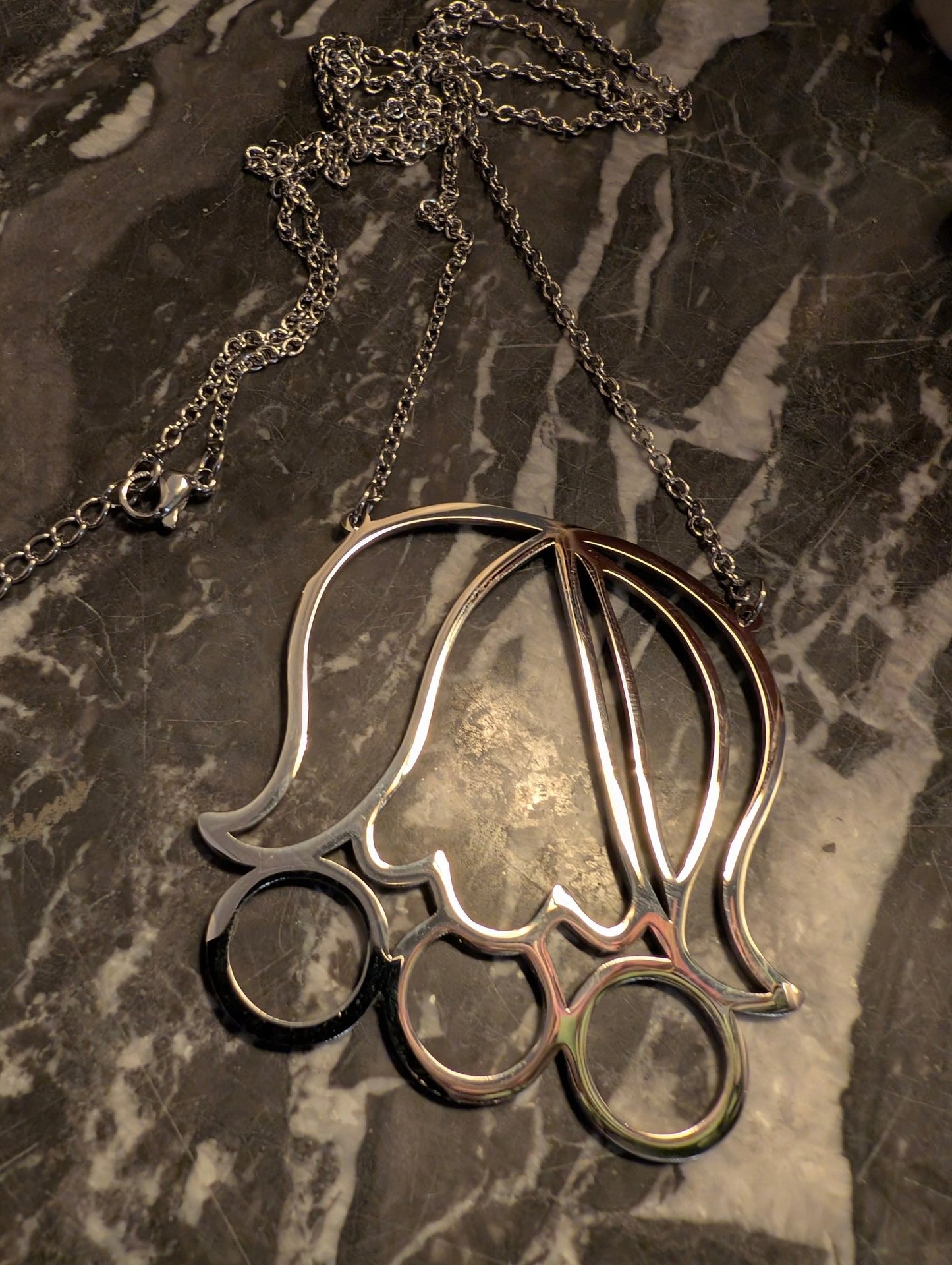 Halsband Tulpan stor silver by Rino - Rino Design Sthlm