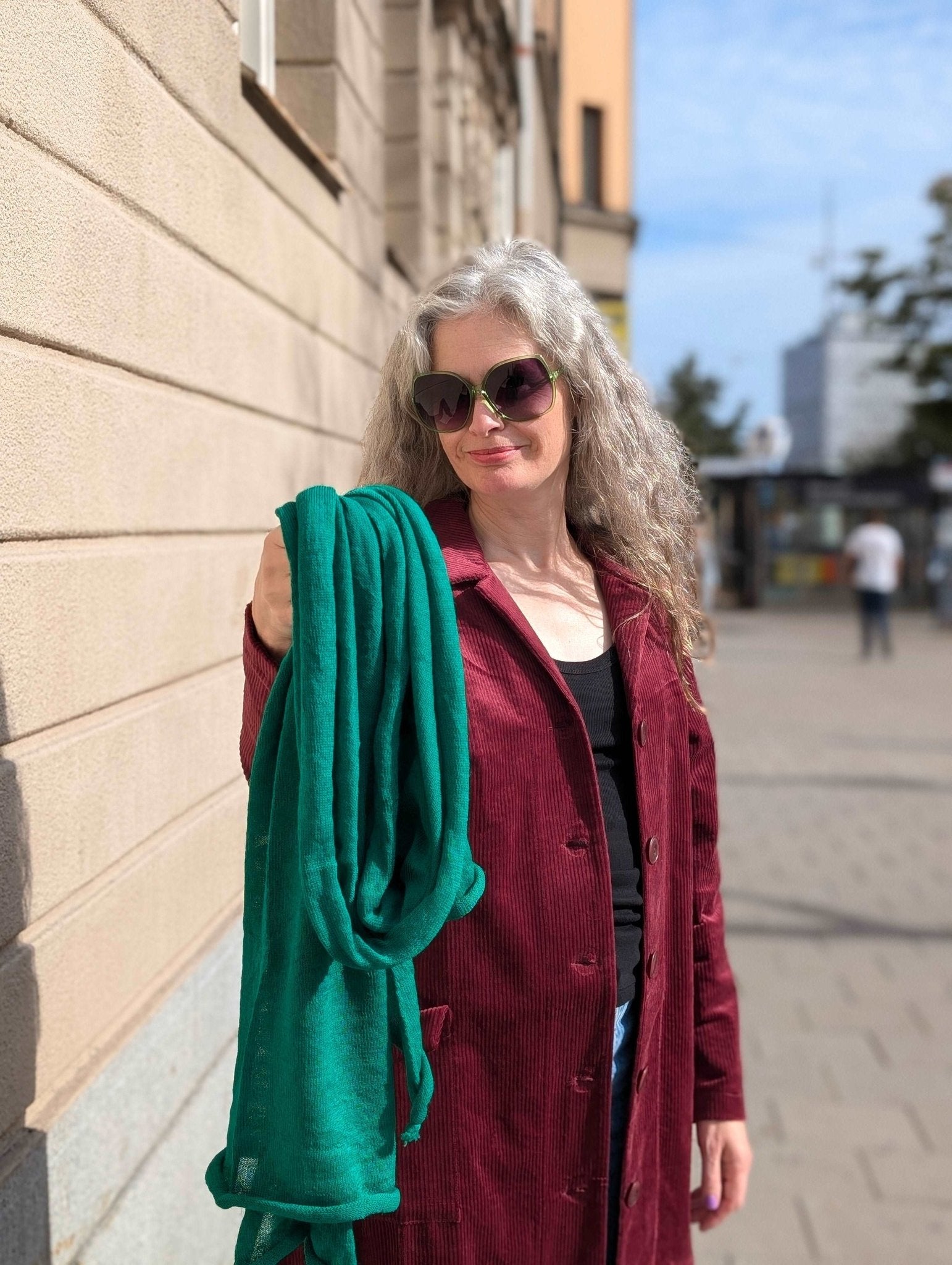 Halsduk Ull Grön | Rino Halsduk i One size från Rino Design Sthlm