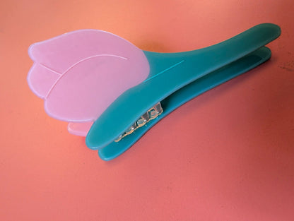 Hårklämma Tulpan Rosa - Rino Design Sthlm