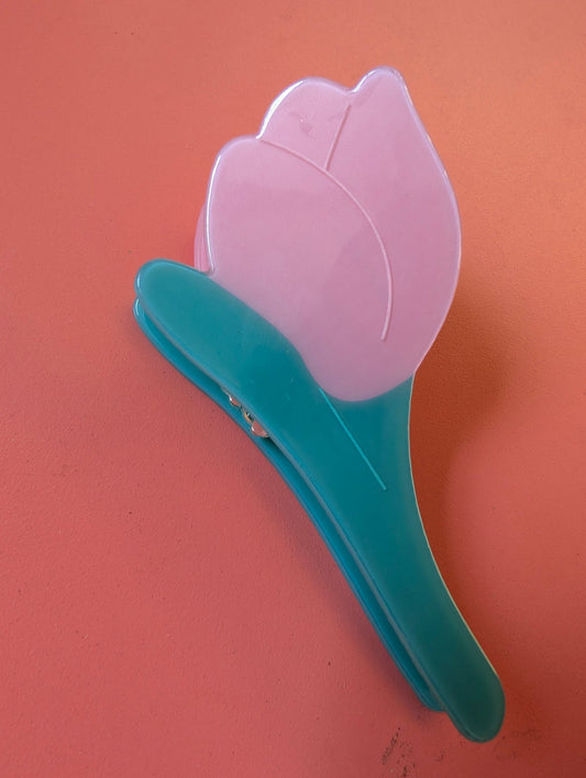 Hårklämma Tulpan Rosa - Rino Design Sthlm