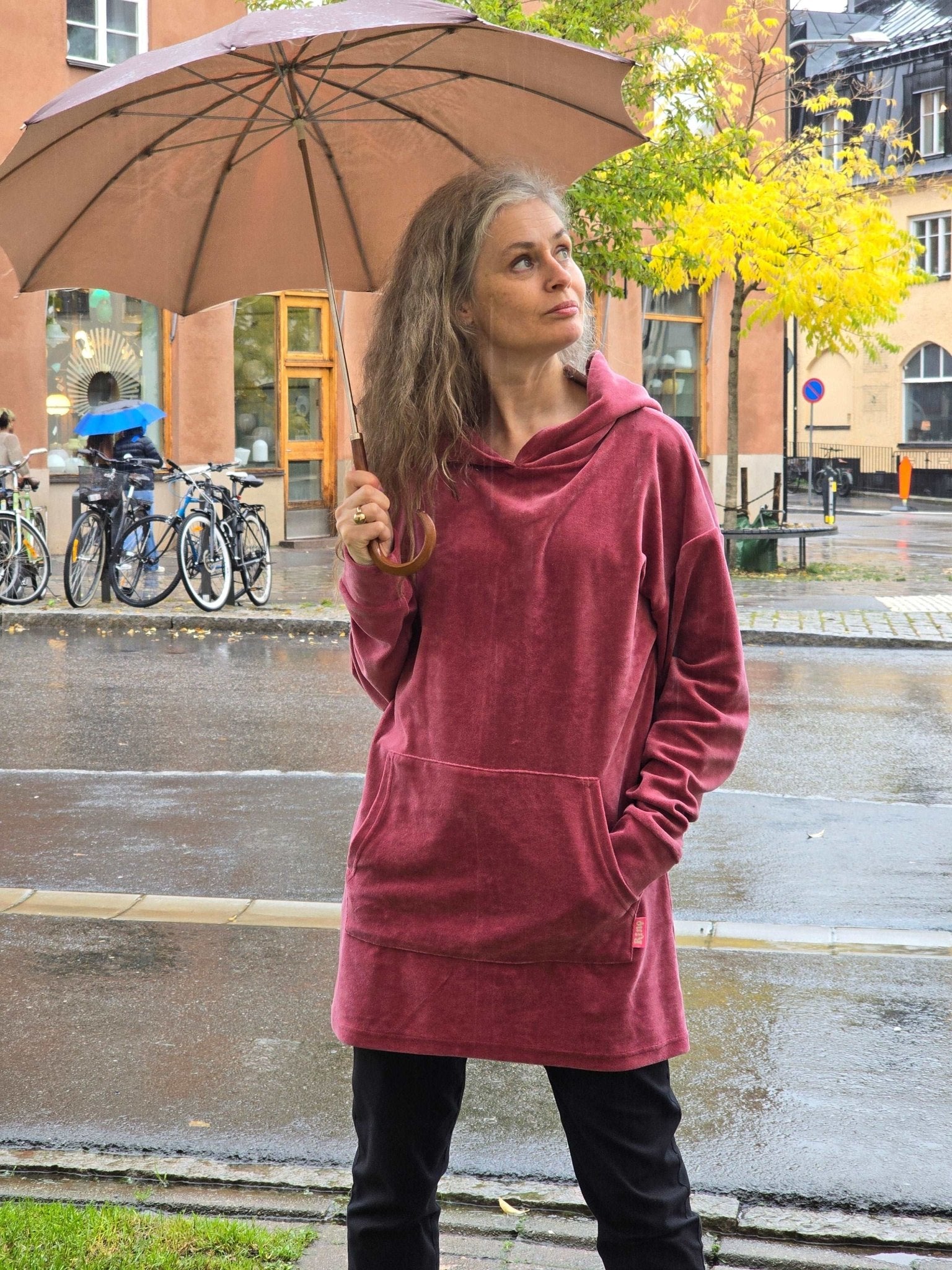 Hoodie Velour Dusty Pink - Rino Design AB