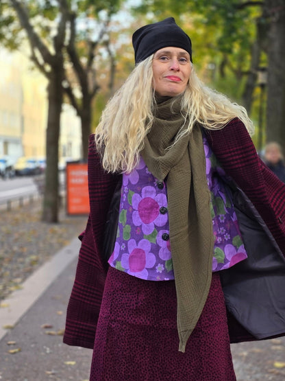 Jacka oversized röd ull - Rino Design Sthlm