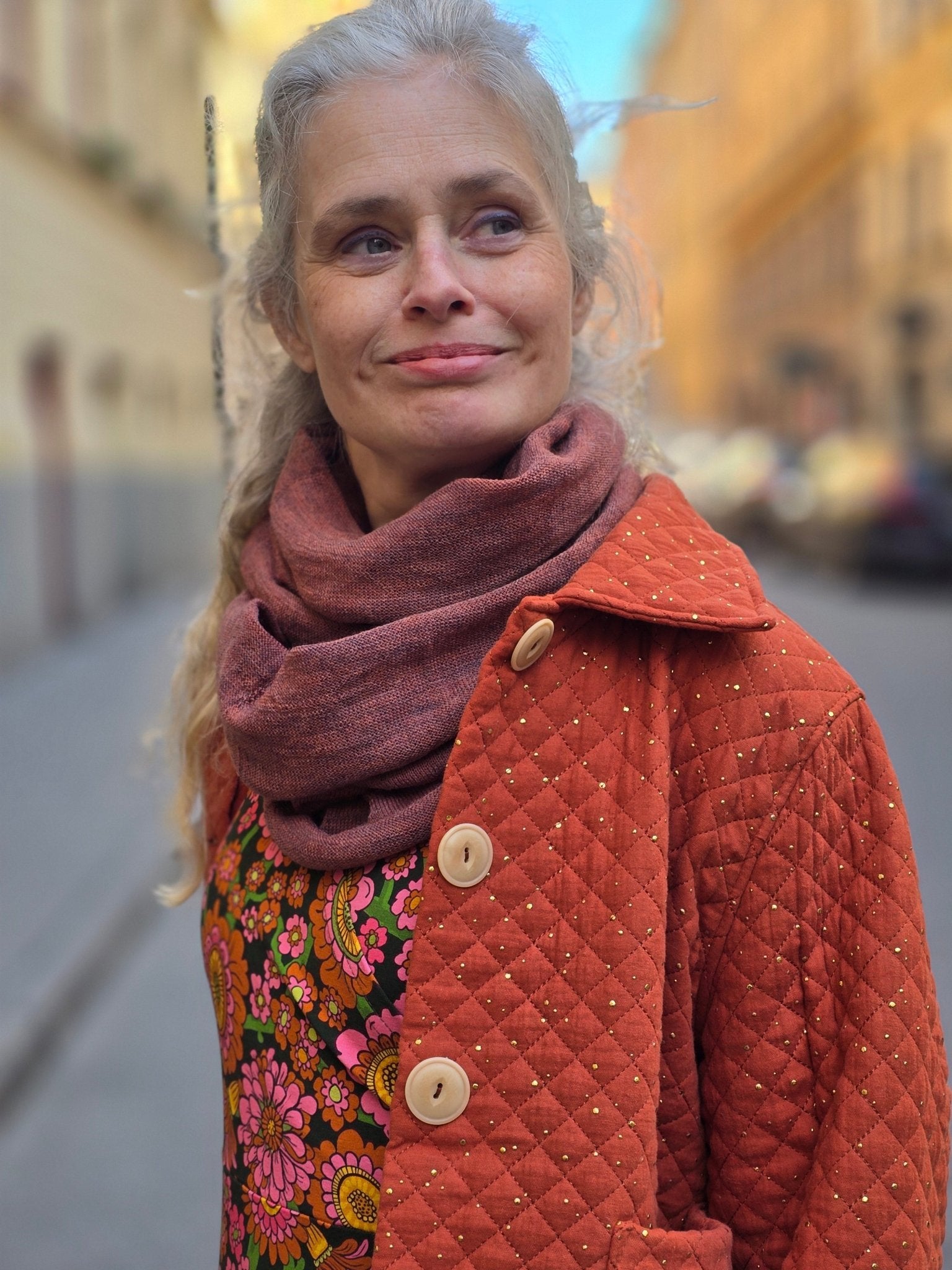 Jacka Quiltad Muslin Rost | Rino Jacka i S från Rino Design Sthlm